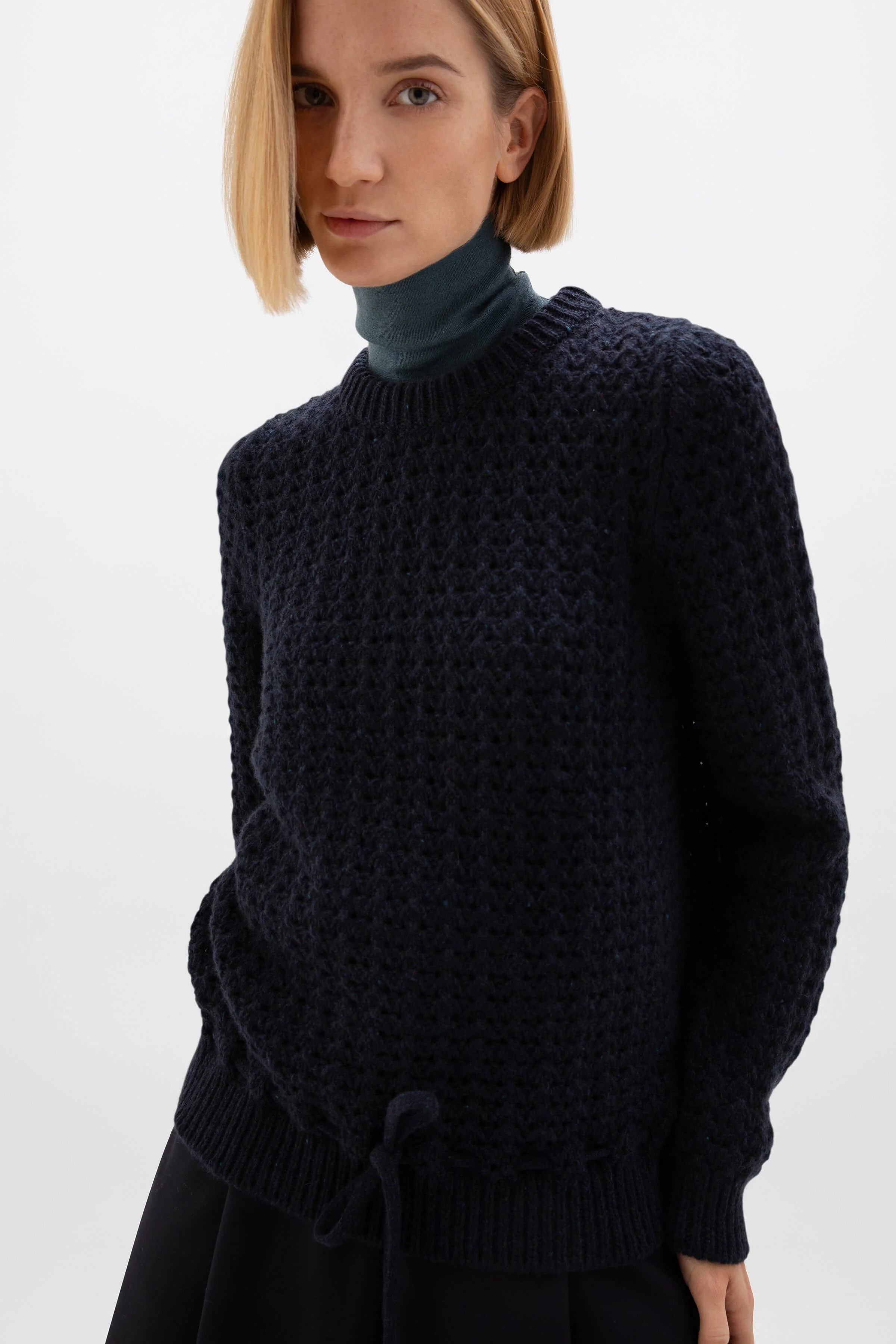 Donegal Cashmere Crochet Jumper - Image 2