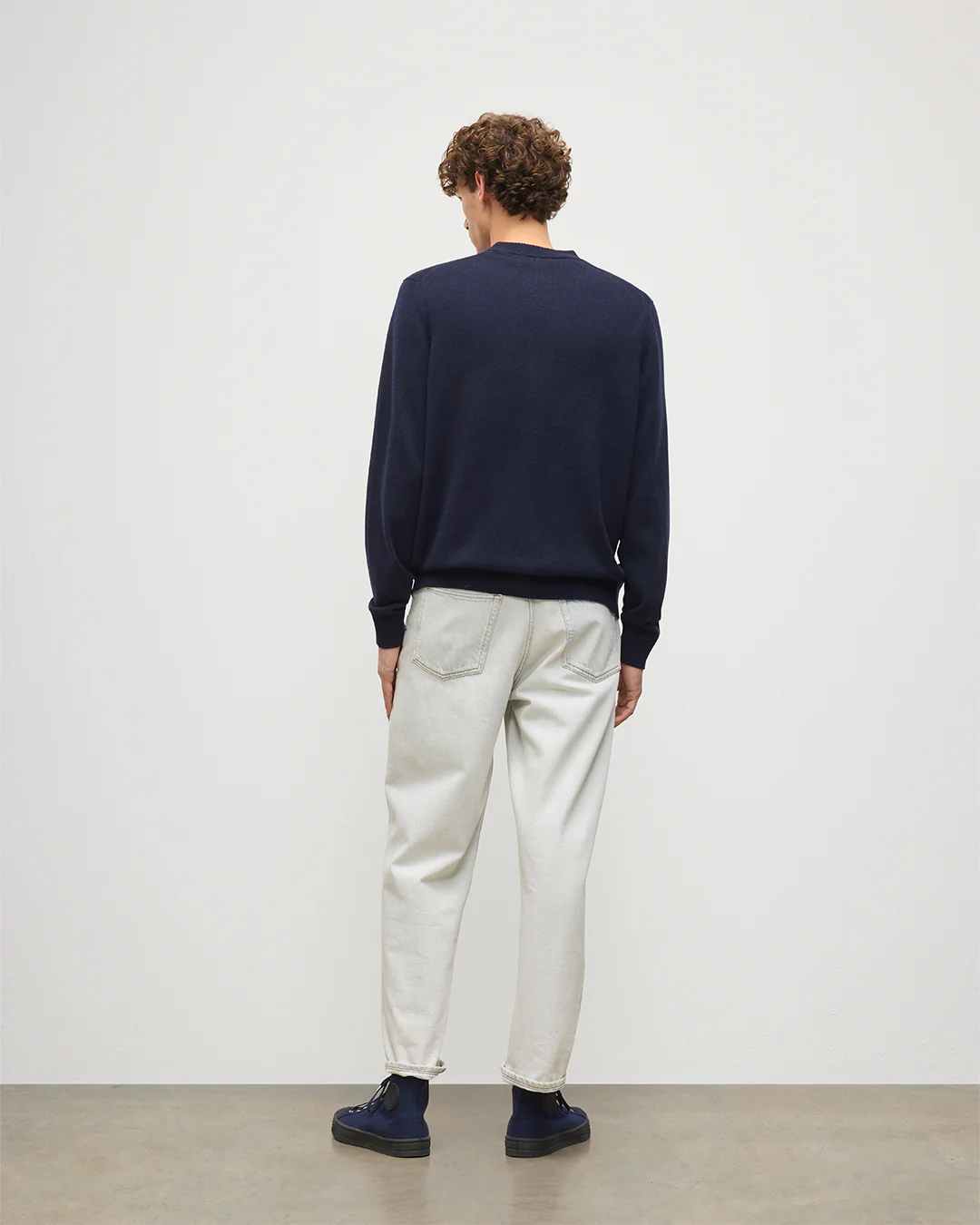 Rory Dark Navy Classic Cashmere Cardigan - Image 4