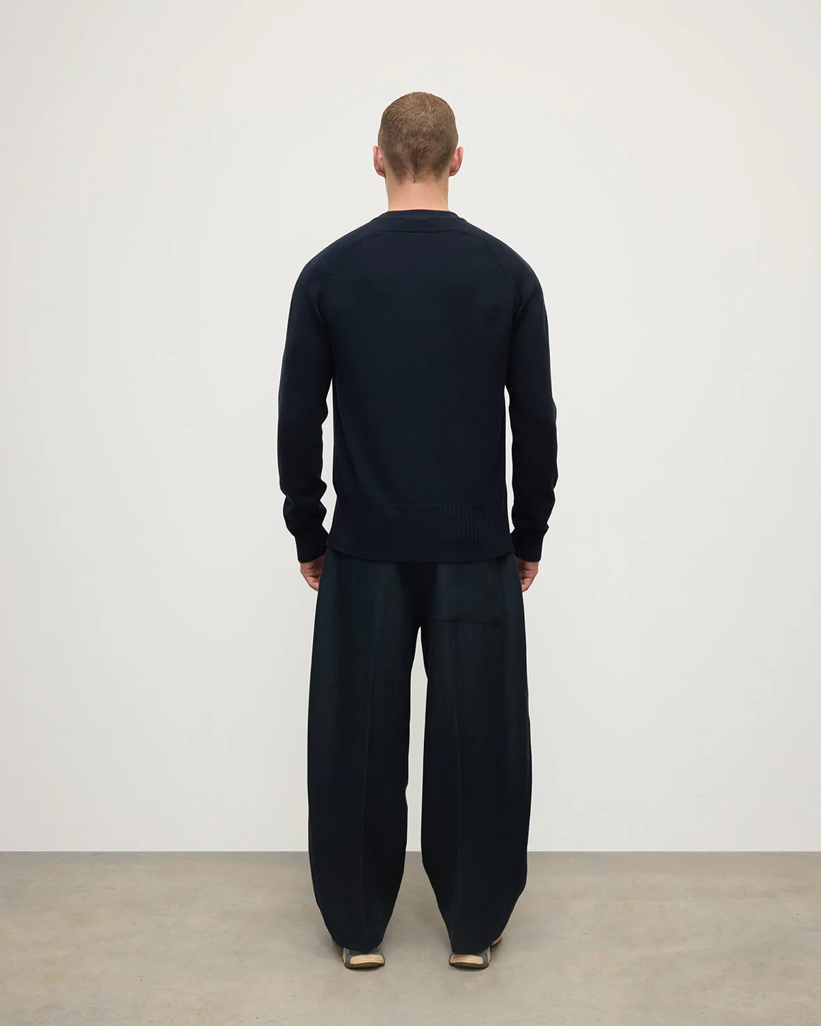 Superfine Merino Relaxed Dark Navy Jumper - Image 4