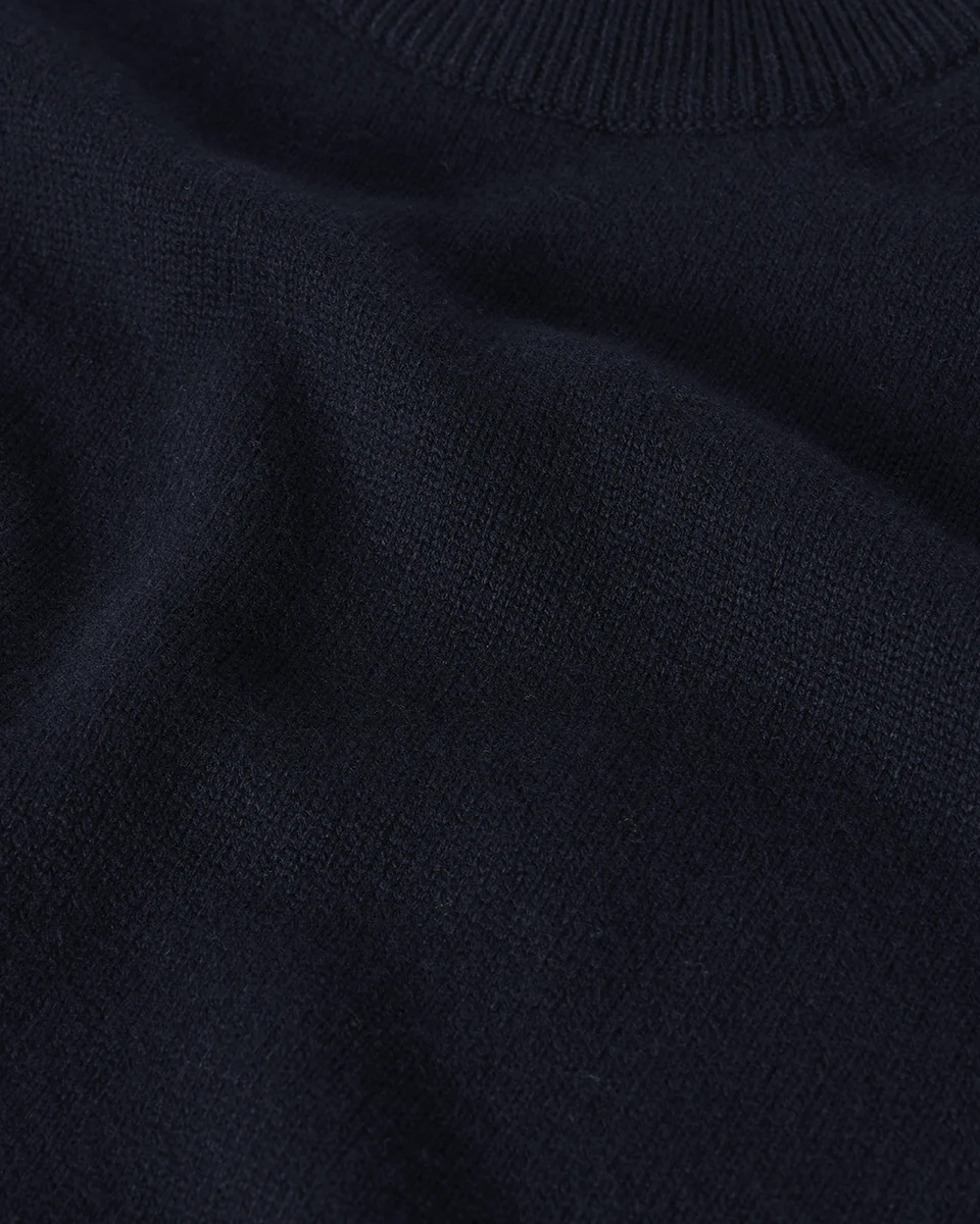 Superfine Merino Relaxed Dark Navy Jumper - Image 6