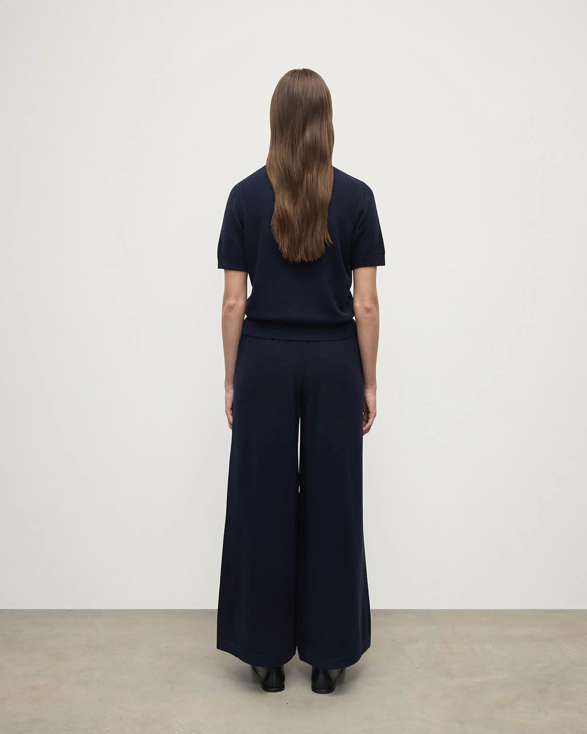 Dark Navy Cashmere Trousers - Image 4