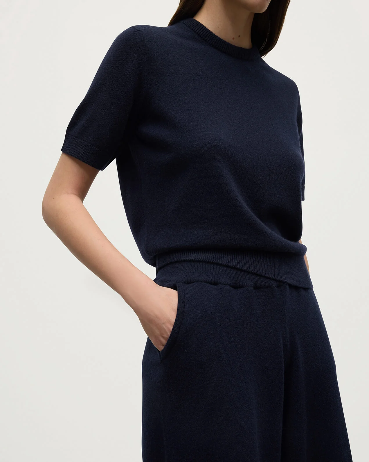Dark Navy Cashmere Trousers - Image 5