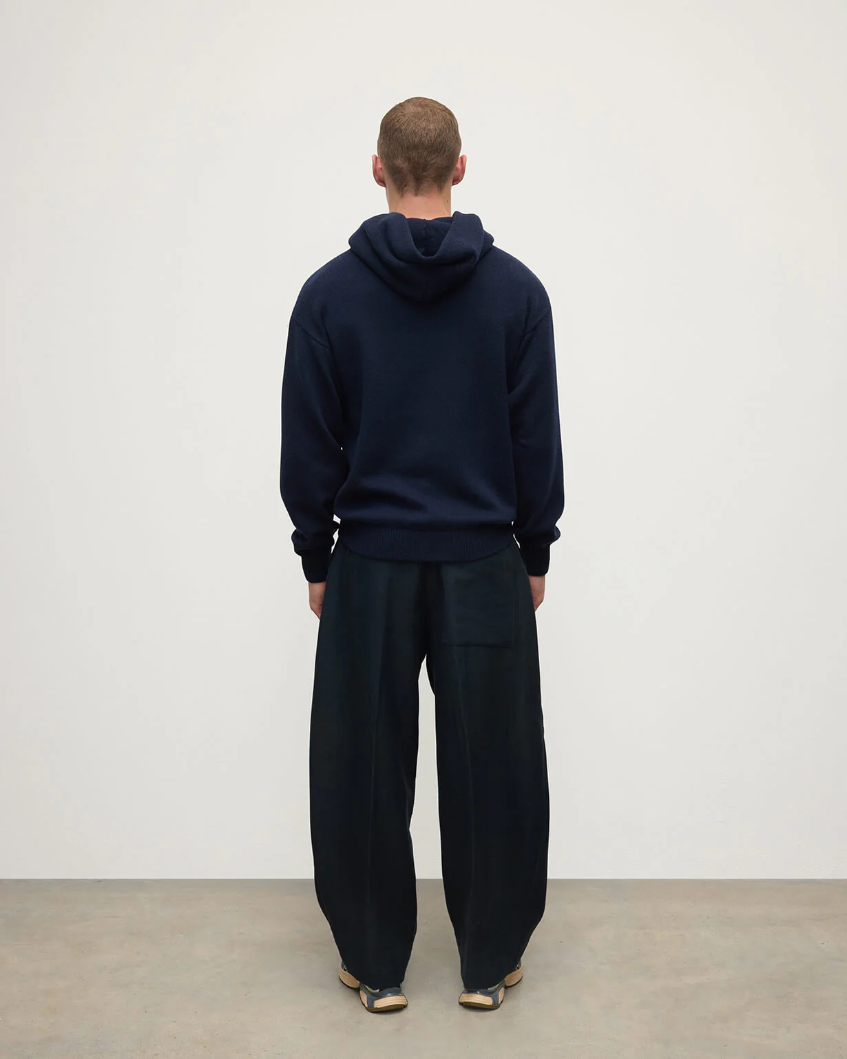 Dark Navy Cashmere Hoodie - Image 4