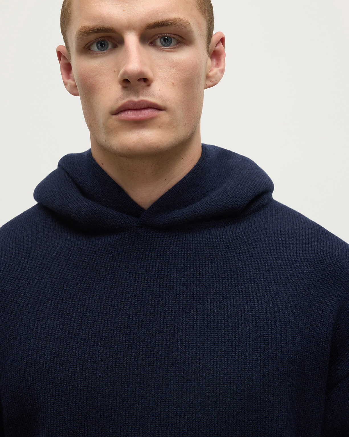 Dark Navy Cashmere Hoodie - Image 5