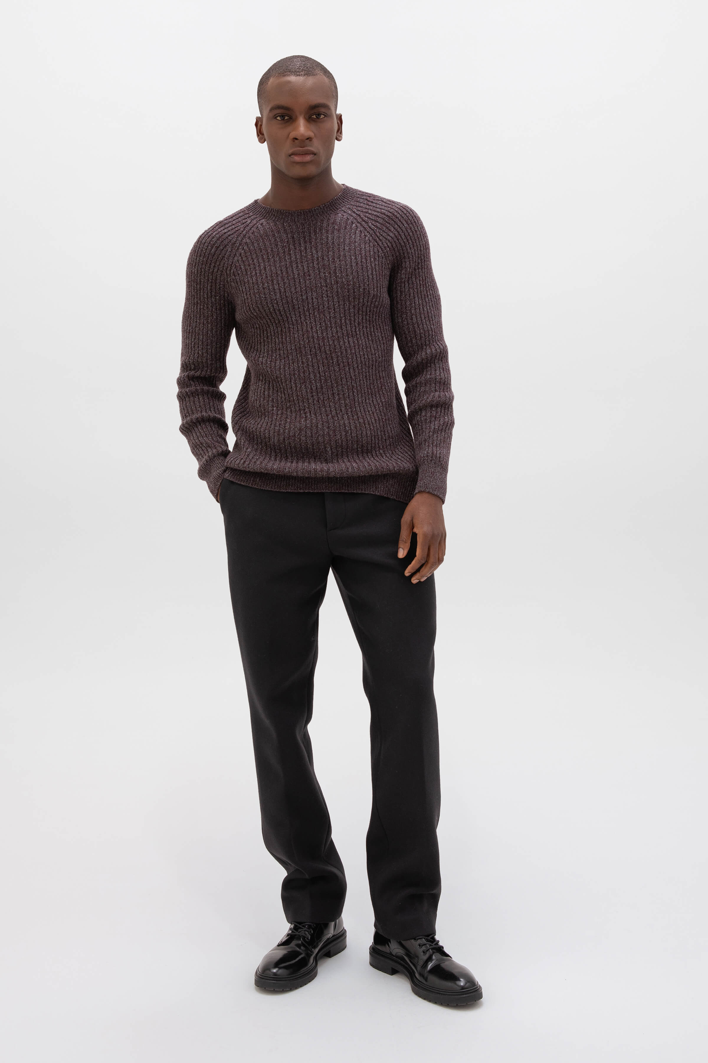 Cashmere Dark Red Marl Jumper - Image 4