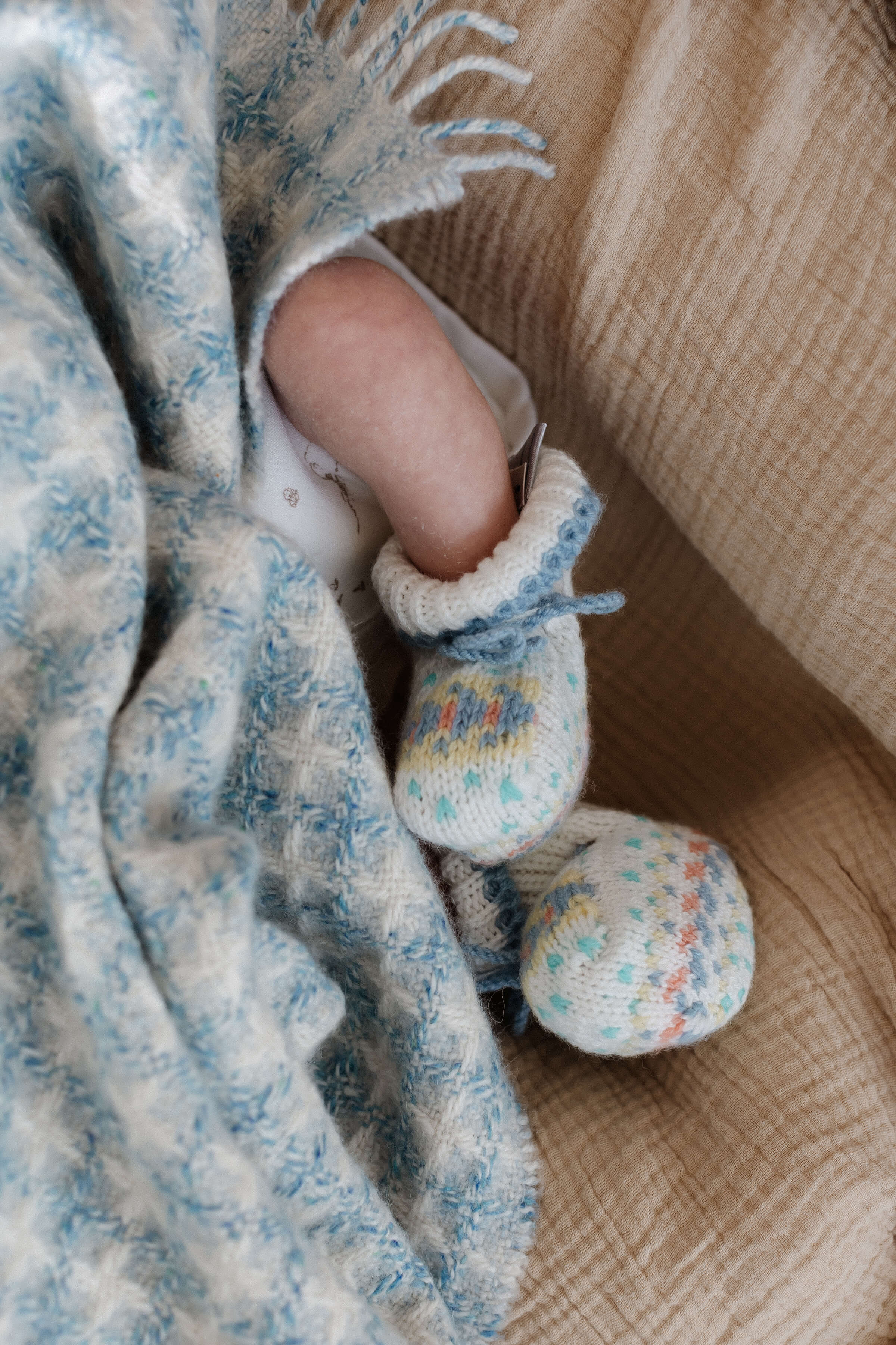 Donegal Cashmere Blue Baby Blanket - Image 3