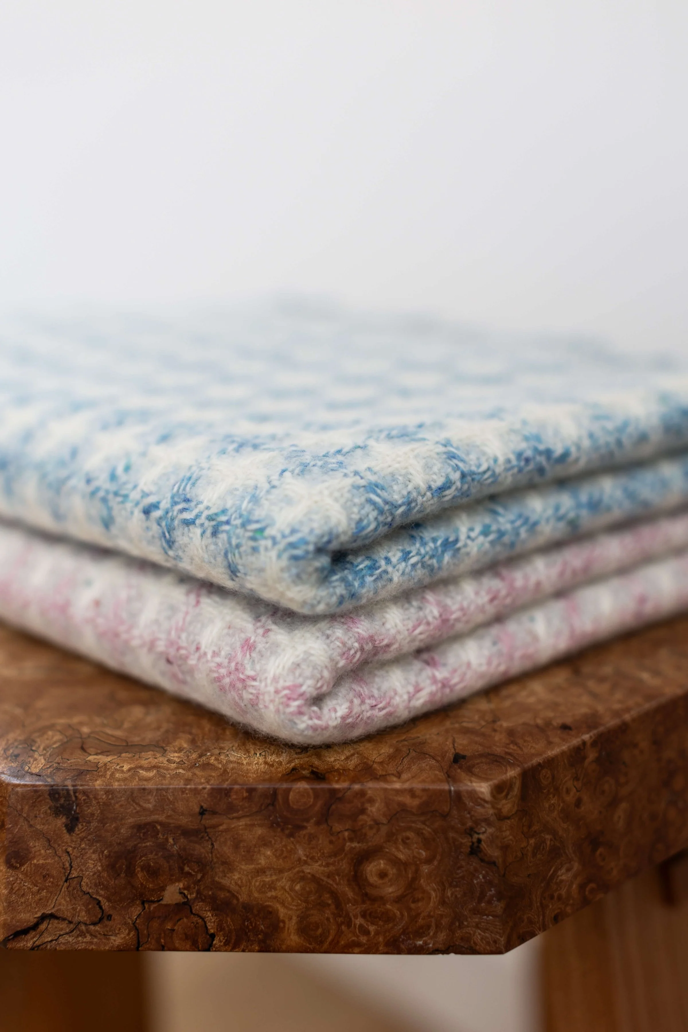 Donegal Cashmere Blue Baby Blanket - Image 7