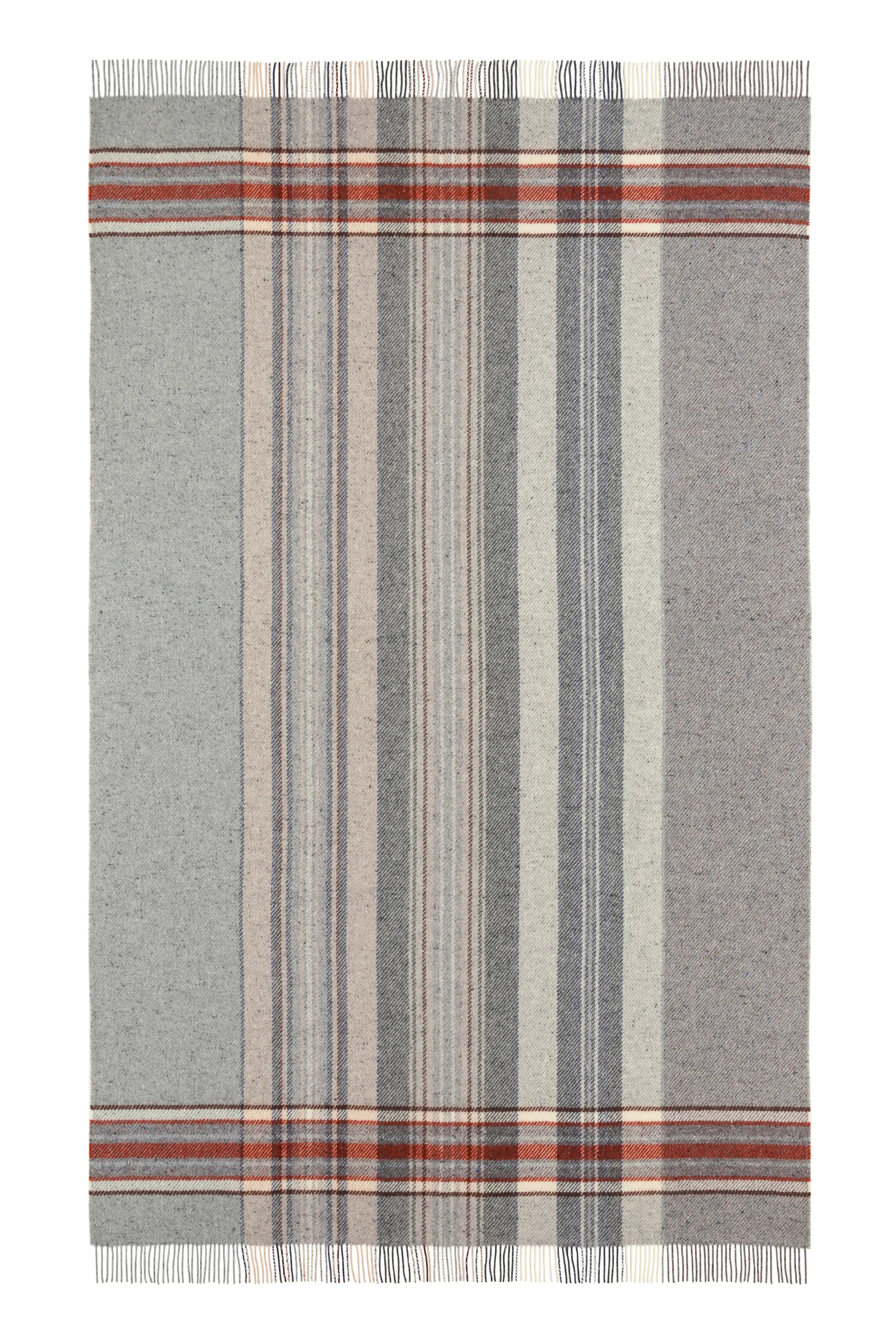 Donegal Check Bed Throw in Russet & Grey - Image 5