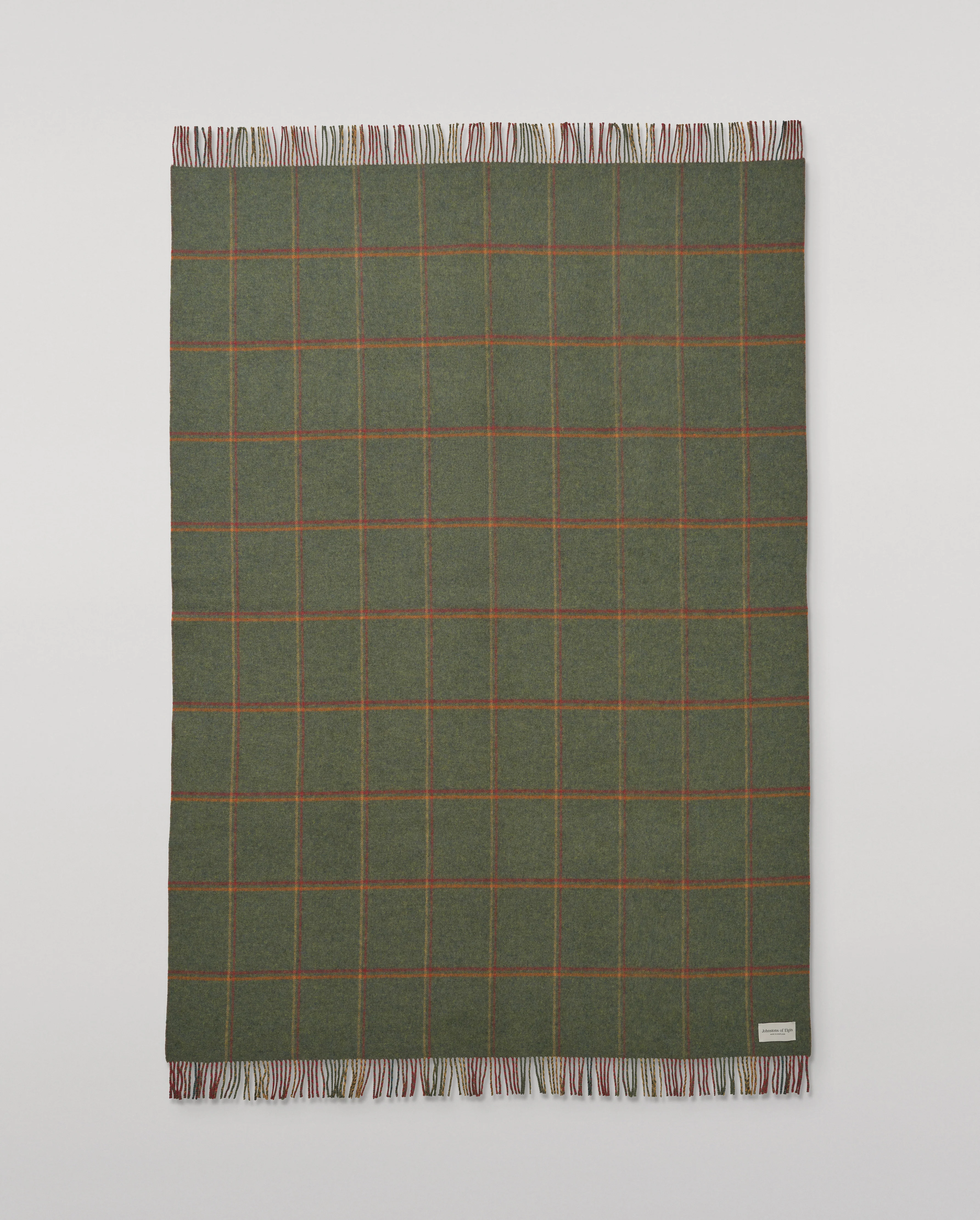 Double Face Red & Green Lambswool Throw - Image 3