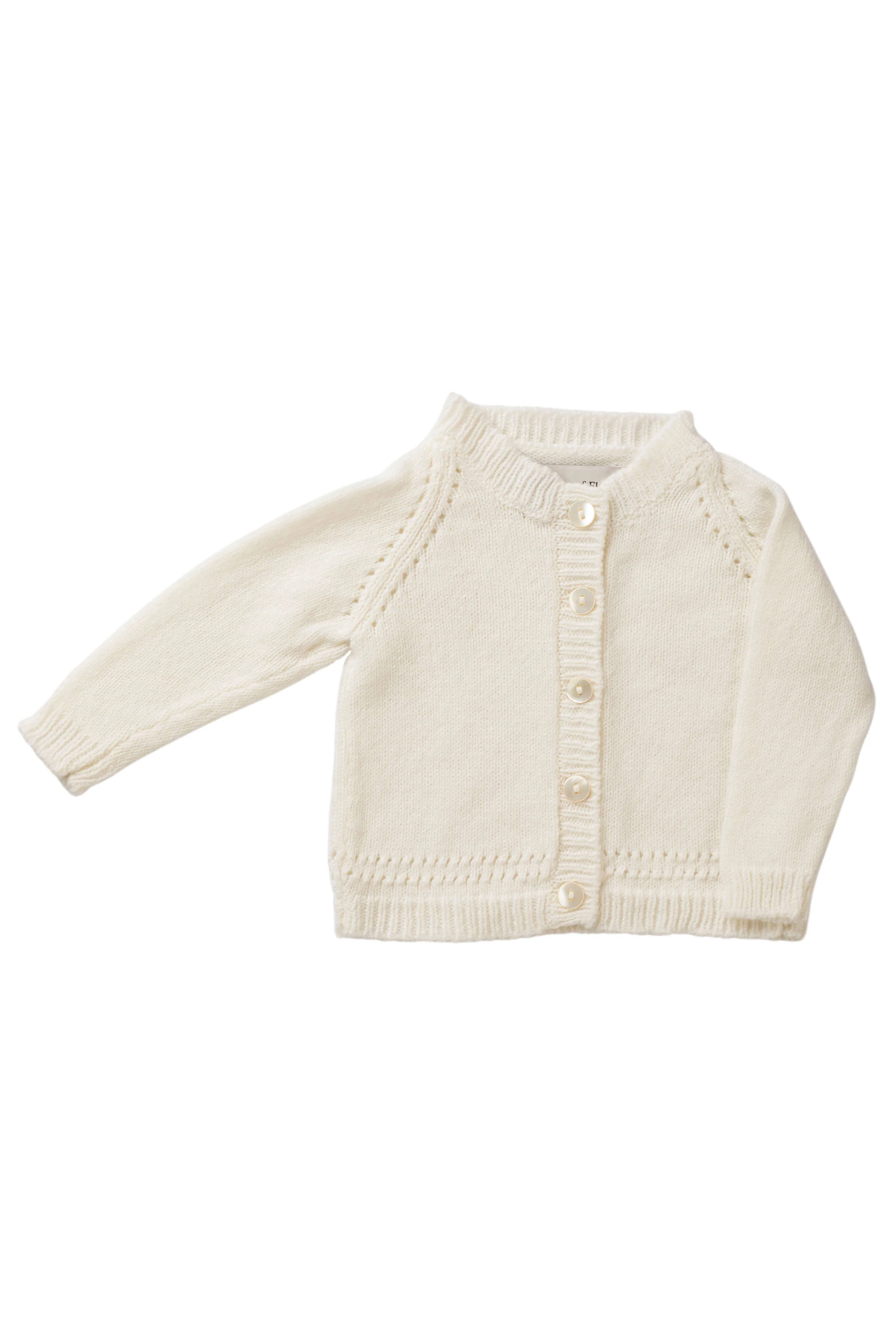 White Cashmere Baby Cardigan