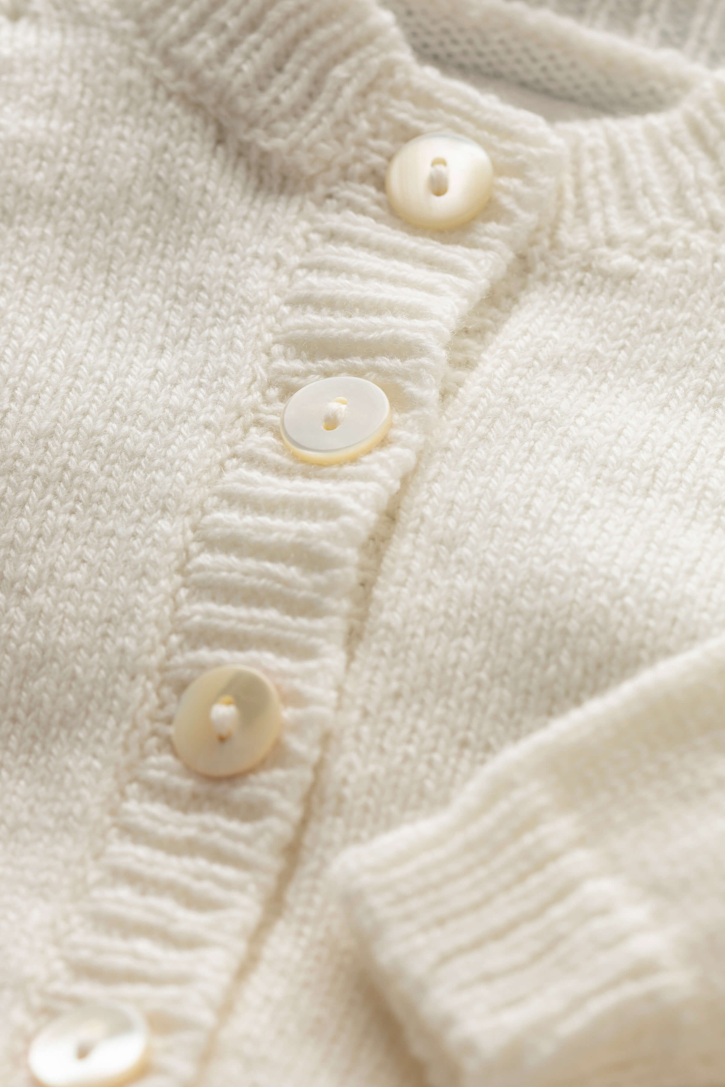 White Cashmere Baby Cardigan - Image 5