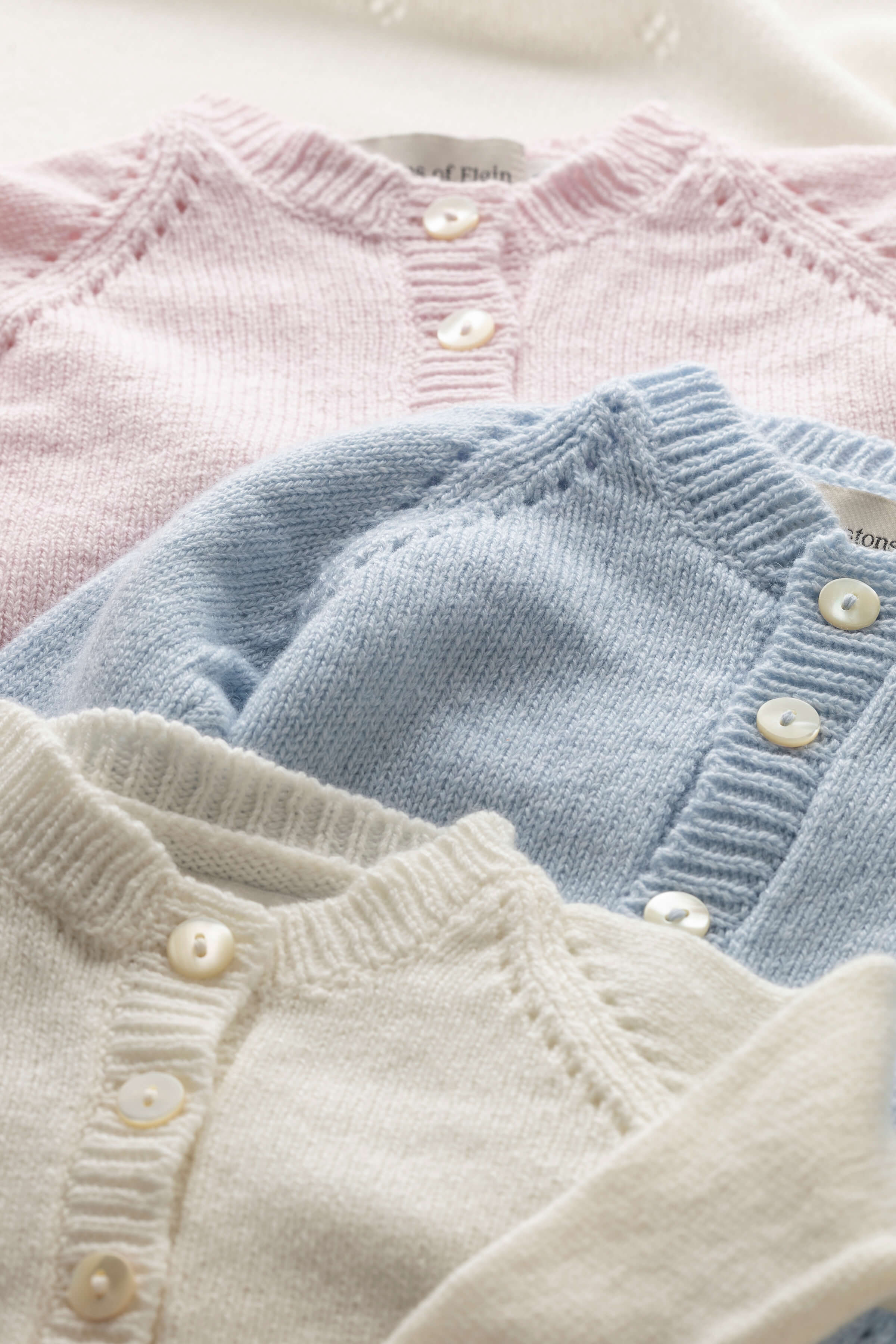 White Cashmere Baby Cardigan - Image 7