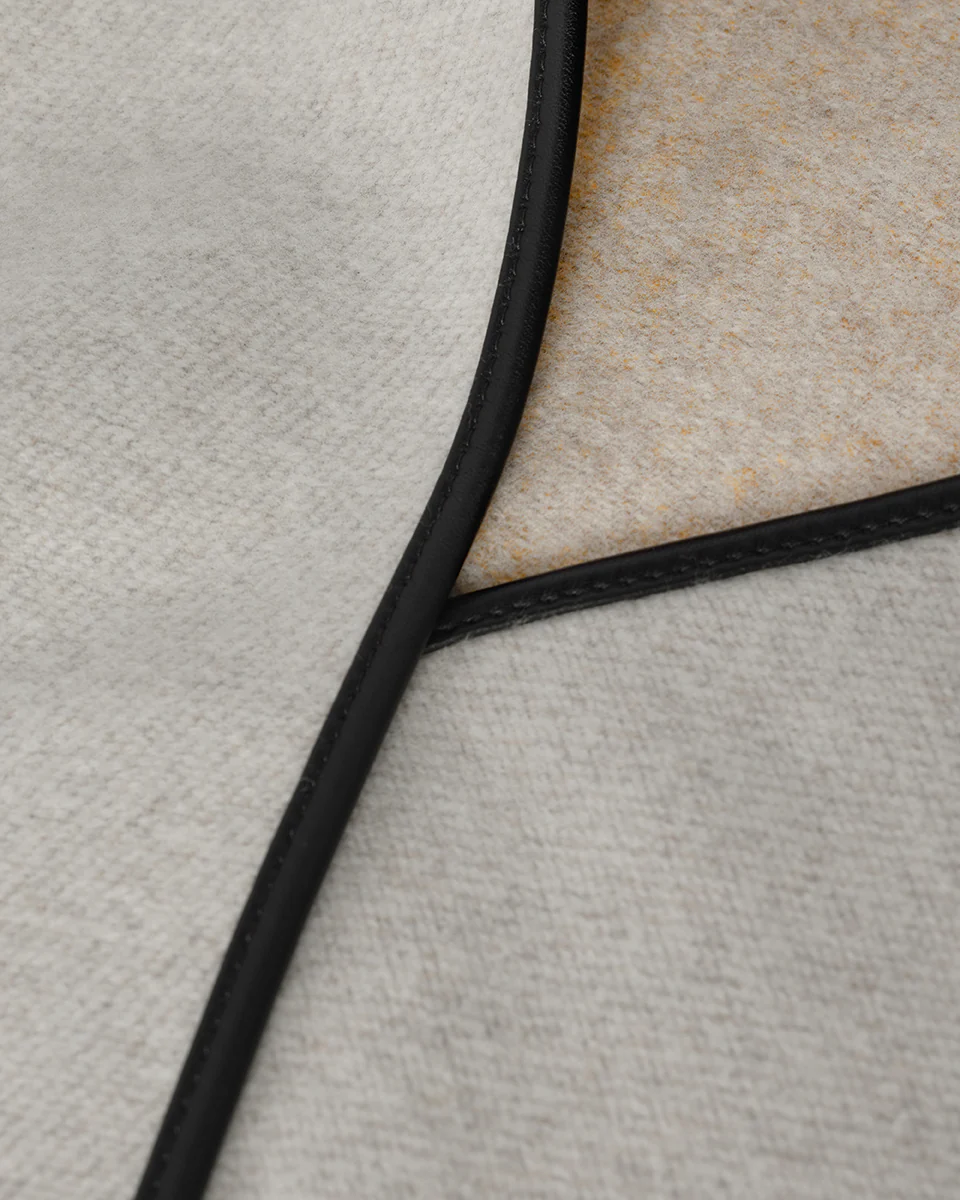 Cream Belted Cape with Leather Binding - Image 7