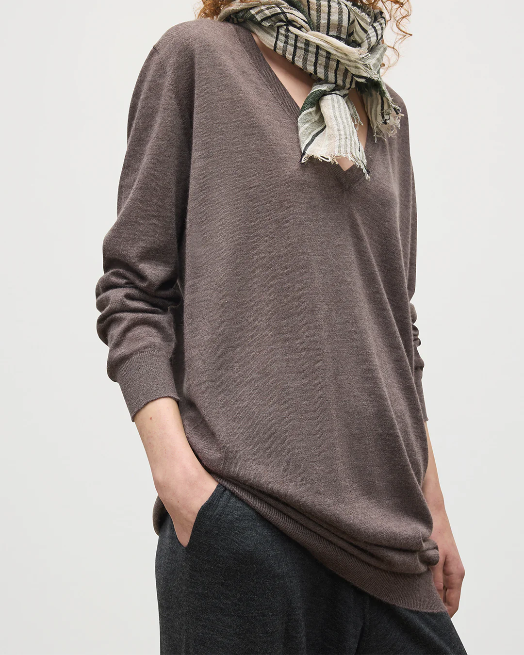 Elise Brown Long Superfine Cashmere Jumper - Image 6