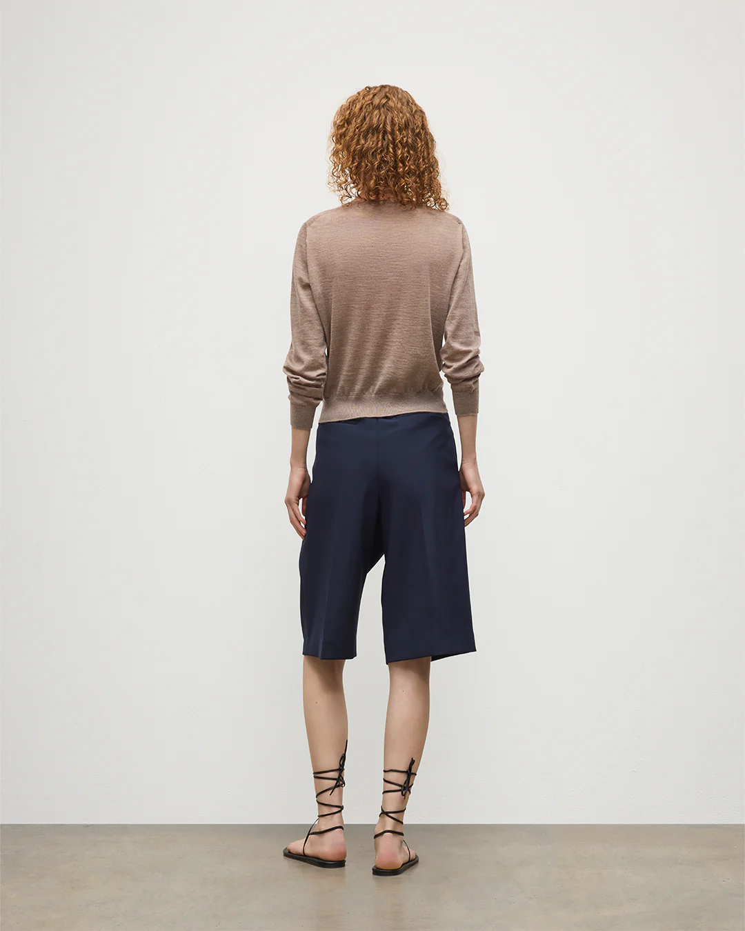 Ella Light Brown Superfine Cashmere Scoop Neck Jumper - Image 4