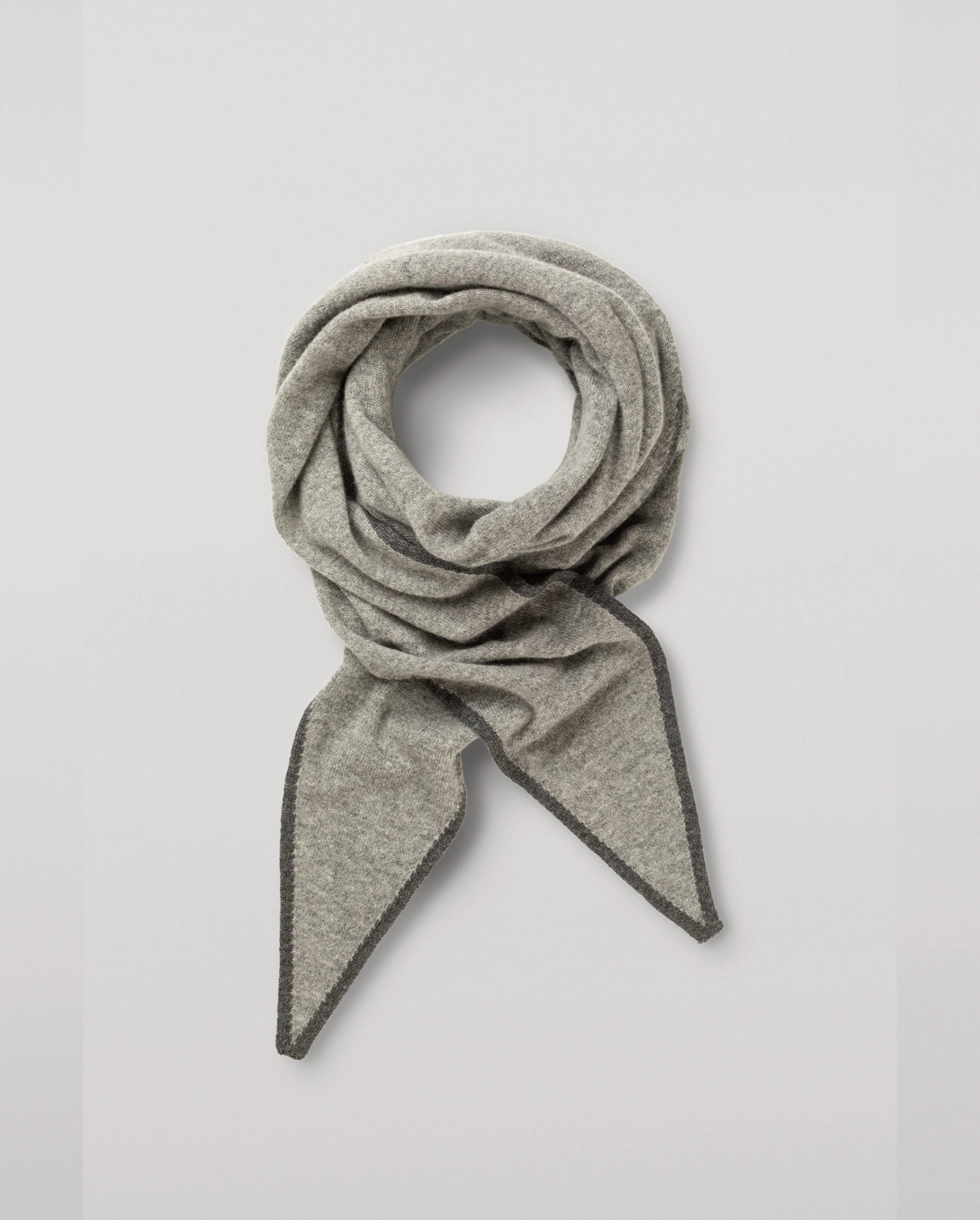 Ethel Grey Cashmere Diamond Scarf