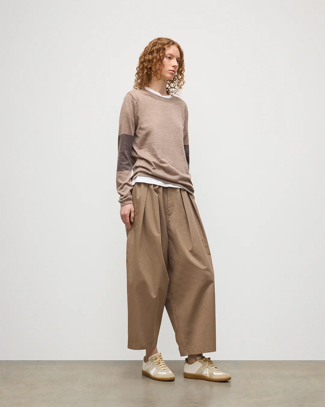 Euna Brown Superfine Cashmere T-Shirt - Image 3