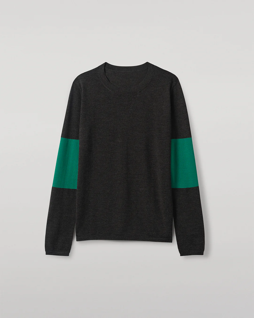 Euna Grey & Green Superfine Cashmere T-Shirt - Image 2