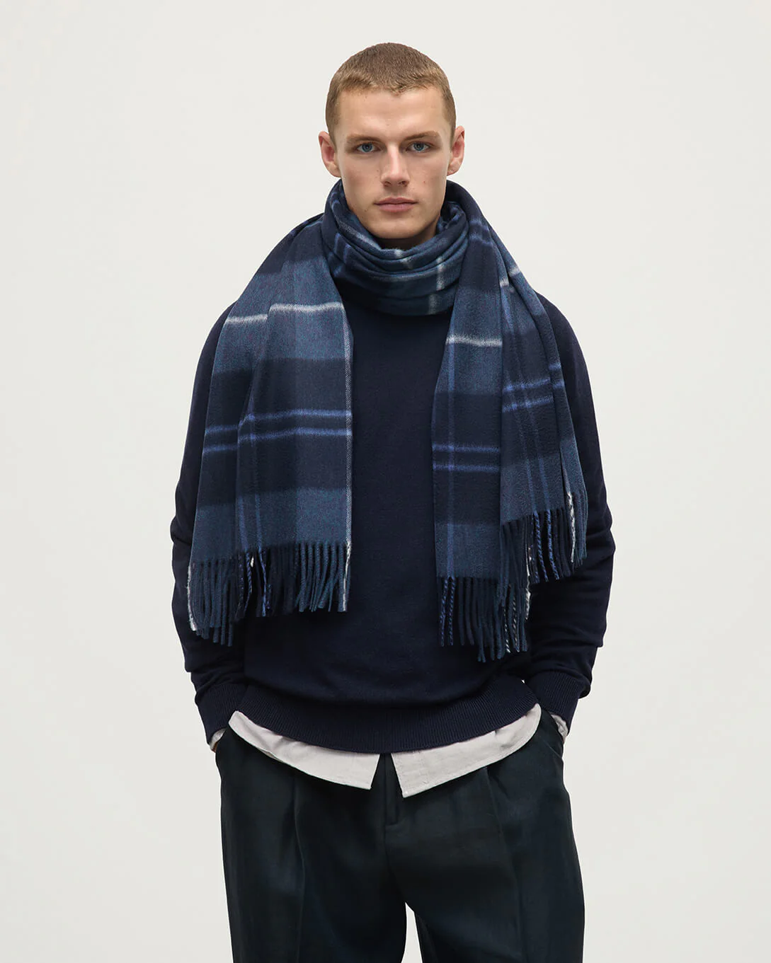 Fife Modern Tartan Cashmere Stole - Image 2