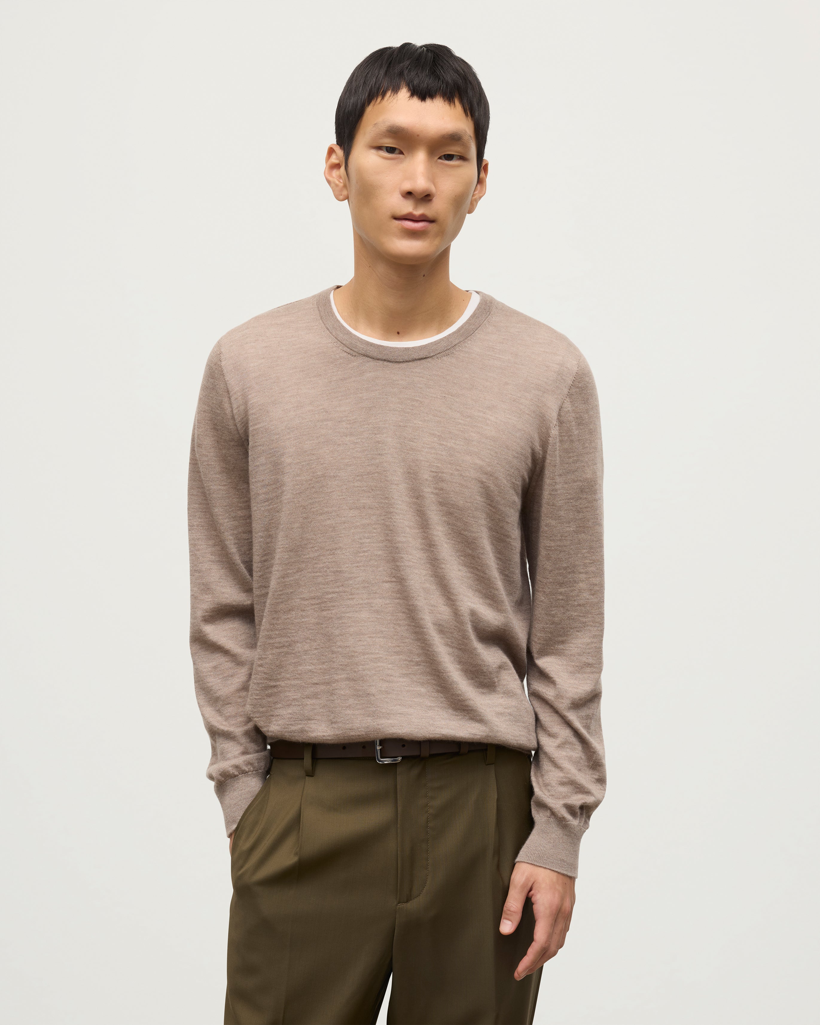 Fin Light Brown Superfine Cashmere Jumper - Image 5