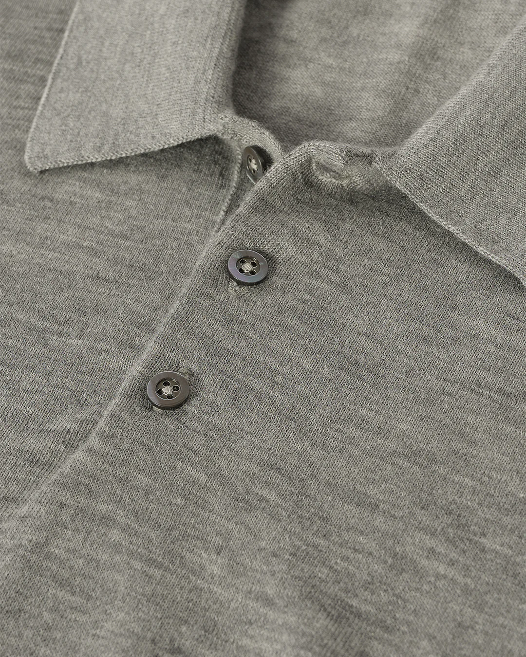 Fin Grey Superfine Cashmere Polo Shirt - Image 7
