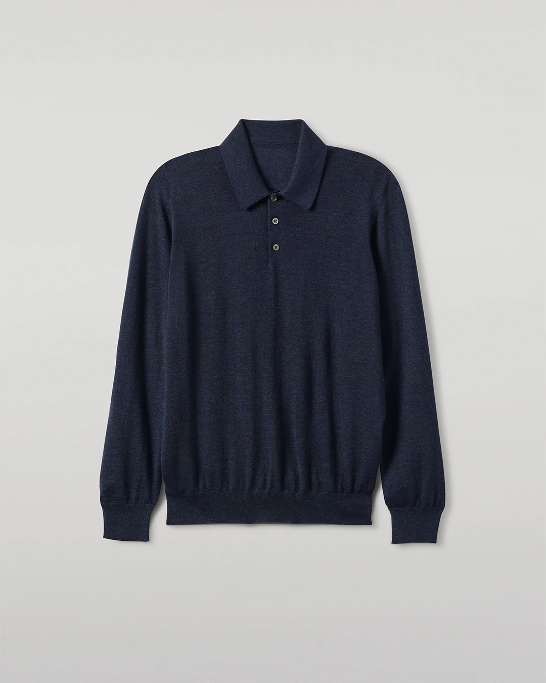 Fin Navy Superfine Cashmere Polo Shirt - Image 2