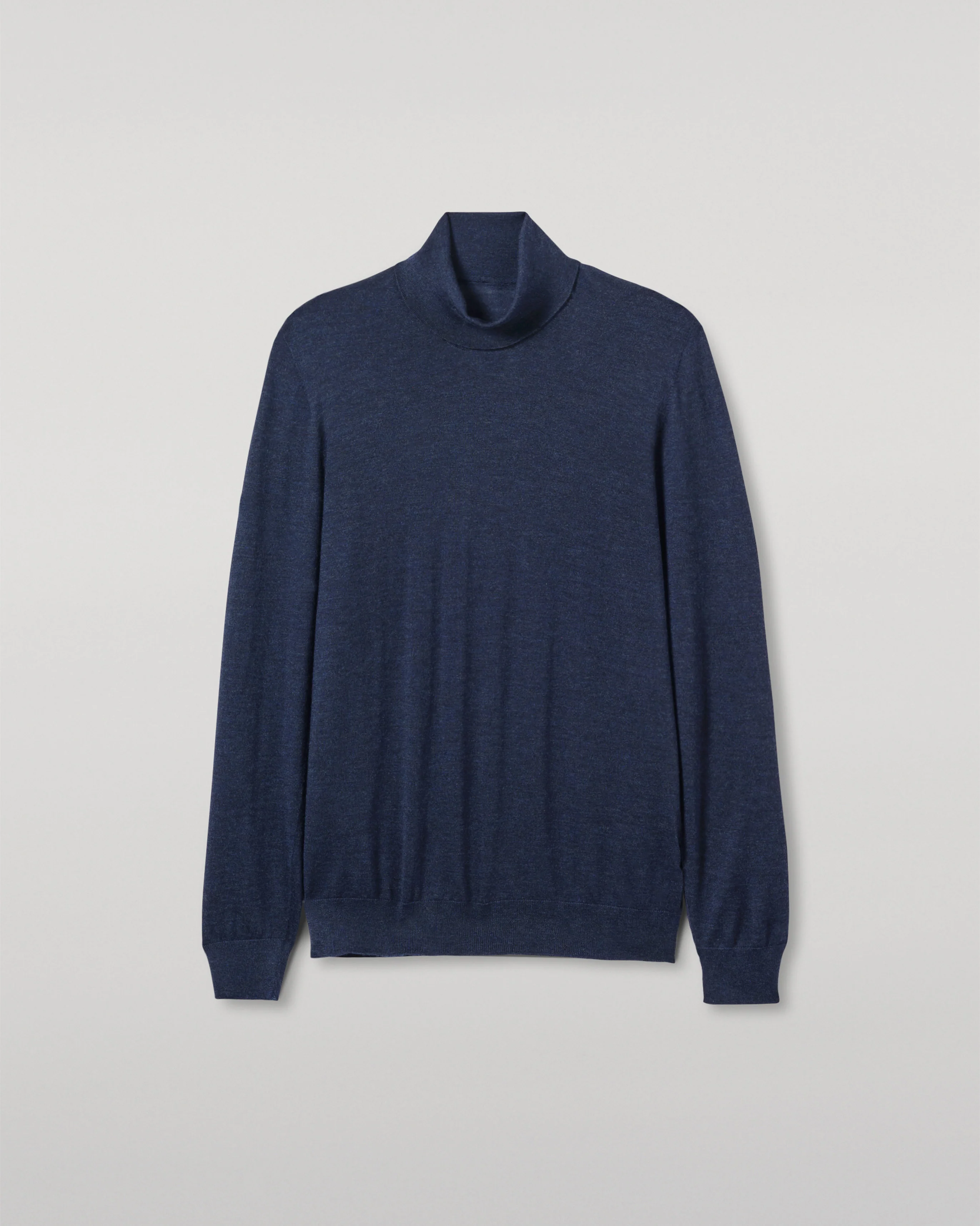 Fin Navy Cashmere Roll Neck Jumper - Image 2