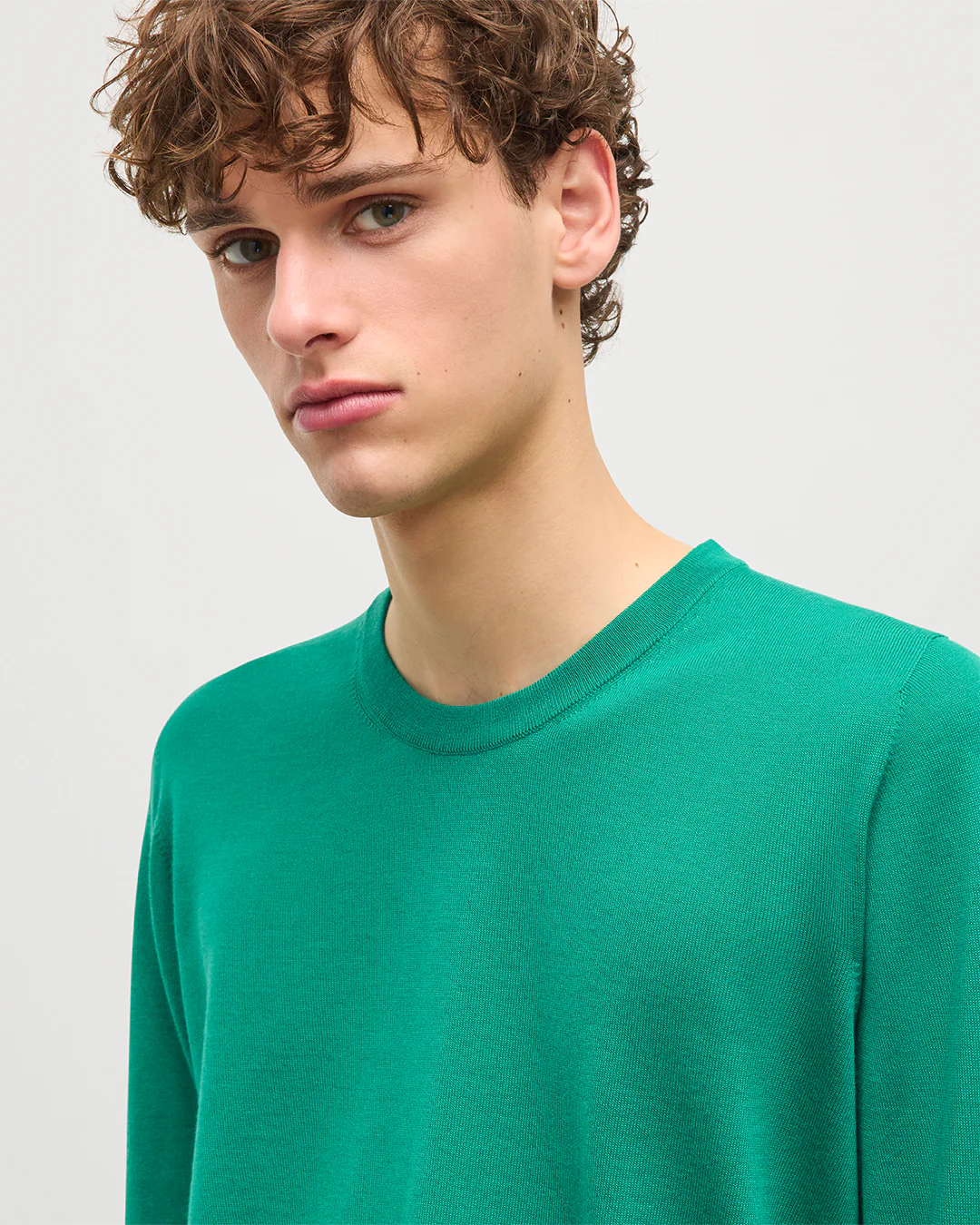 Fin Bright Green Superfine Cashmere Jumper - Image 6