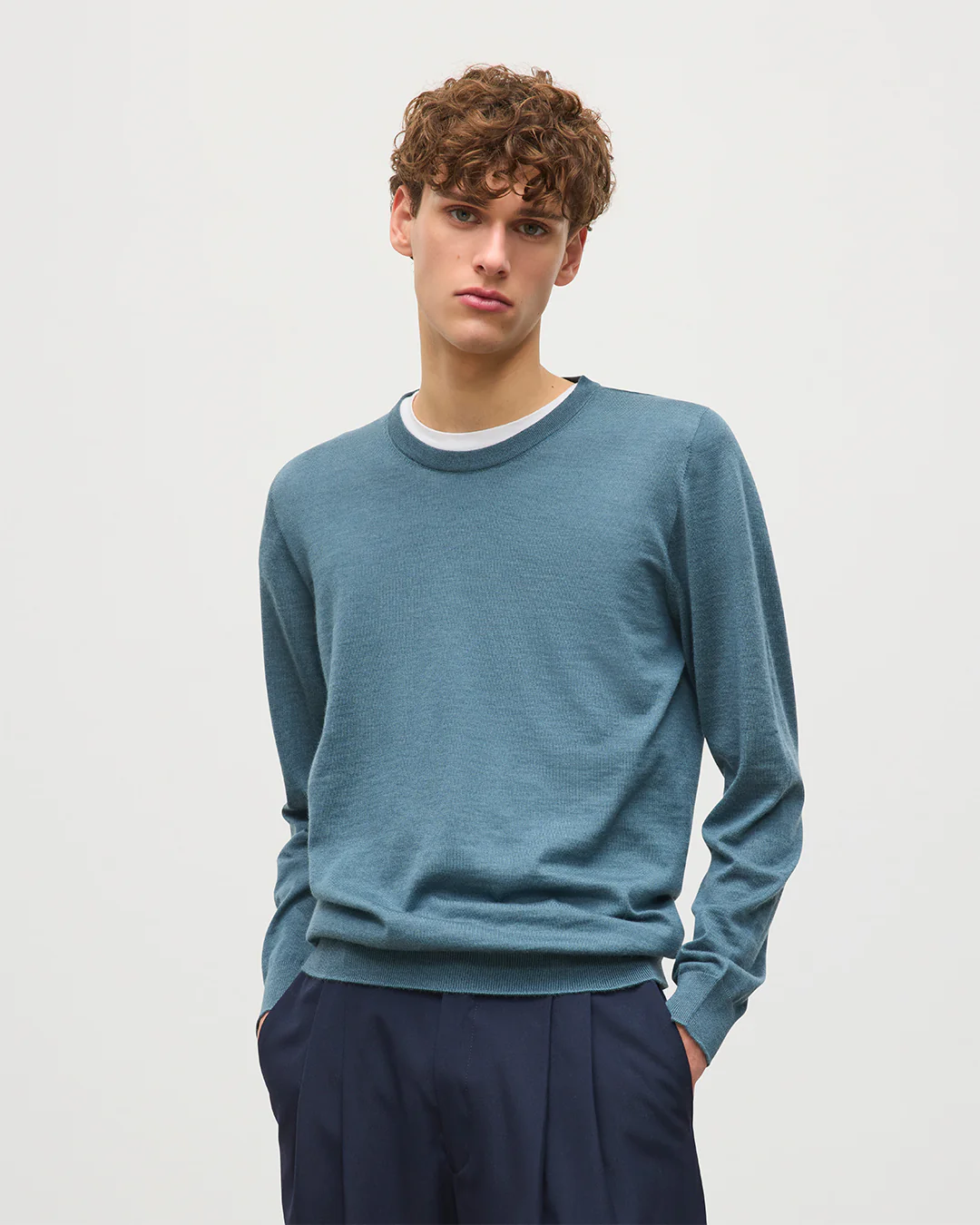 Fin Blue Superfine Cashmere Jumper - Image 5