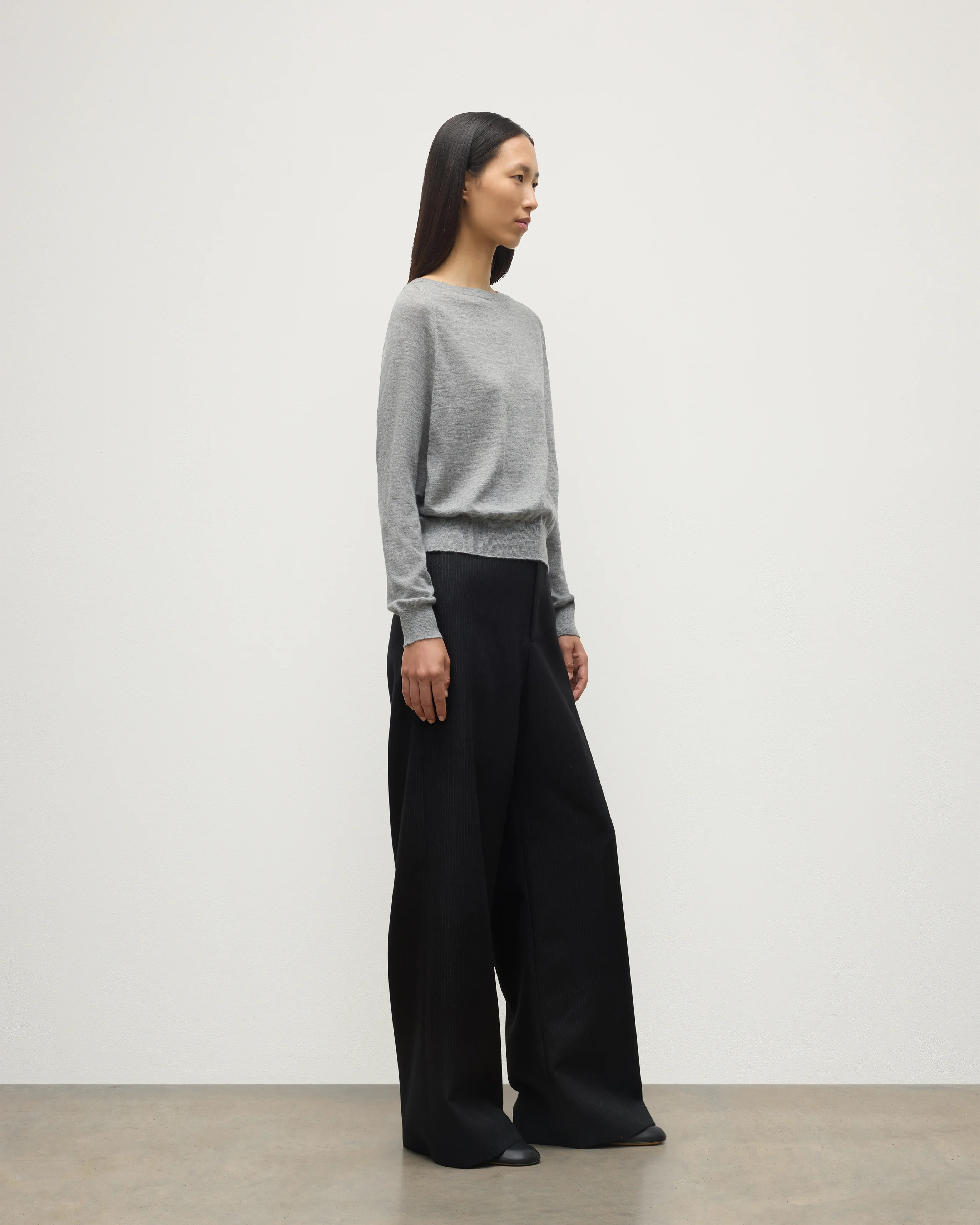 Finola Grey Superfine Cashmere Jumper - Image 3