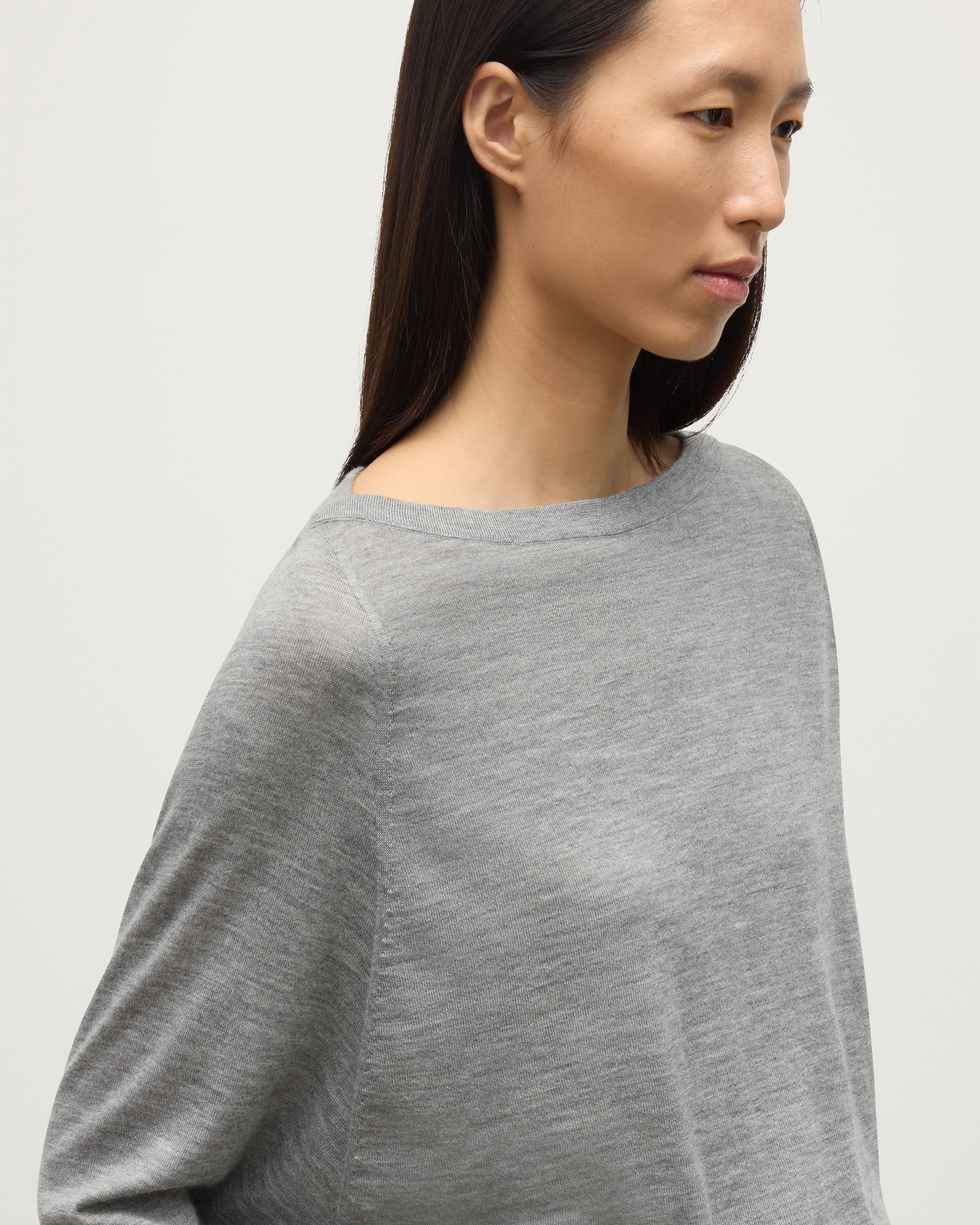 Finola Grey Superfine Cashmere Jumper - Image 5