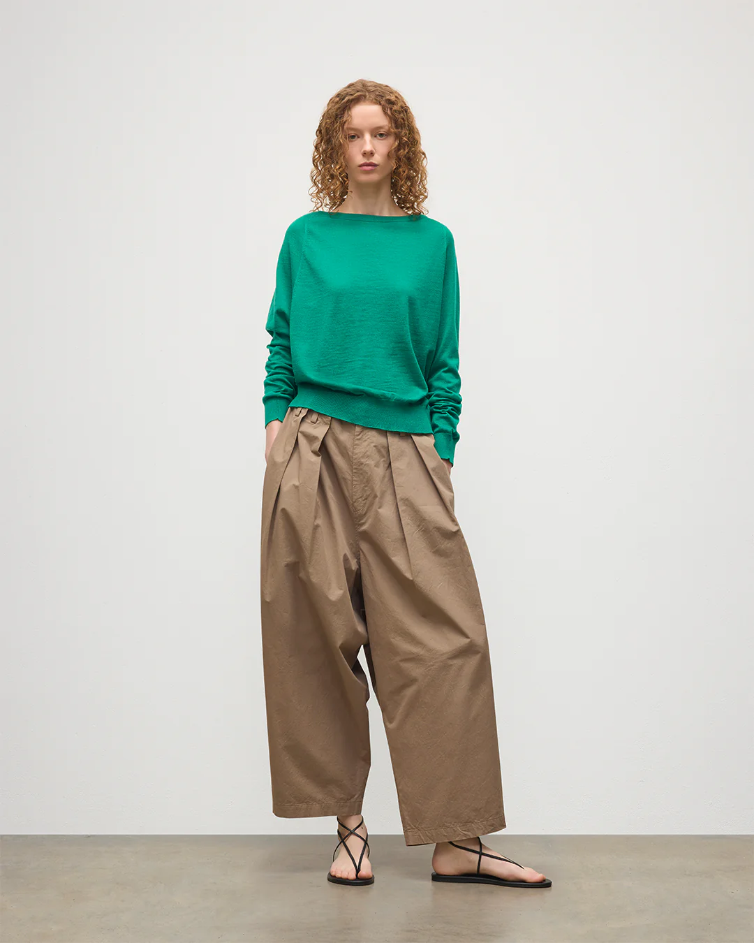 Finola Bright Green Superfine Cashmere Jumper