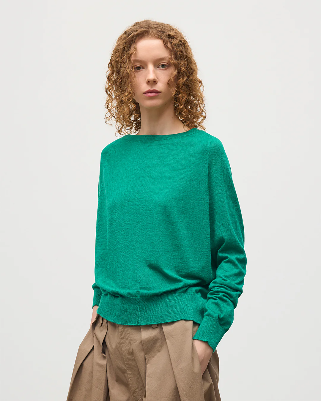 Finola Bright Green Superfine Cashmere Jumper - Image 5
