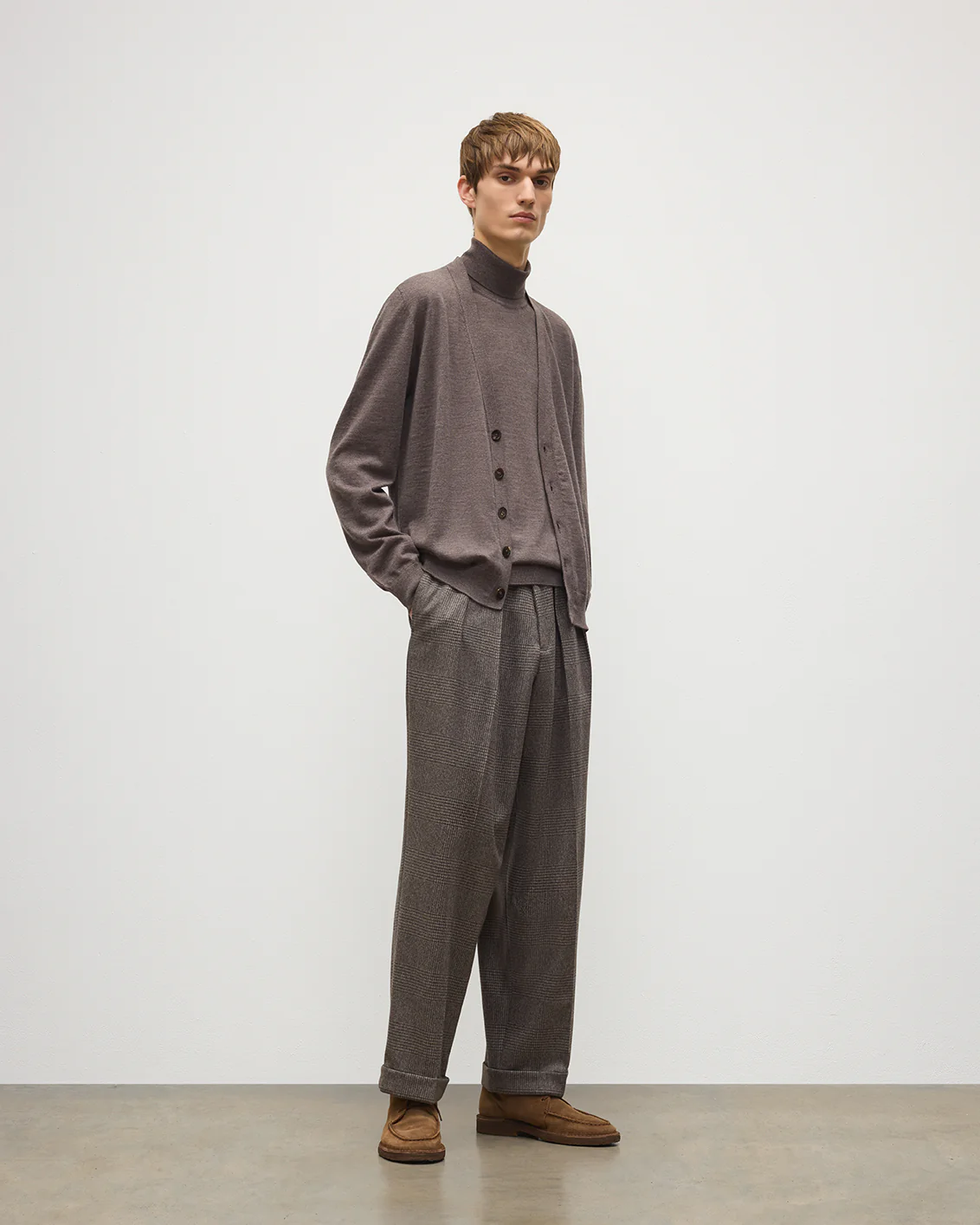 Forsyth Brown Superfine Cashmere Cardigan - Image 3