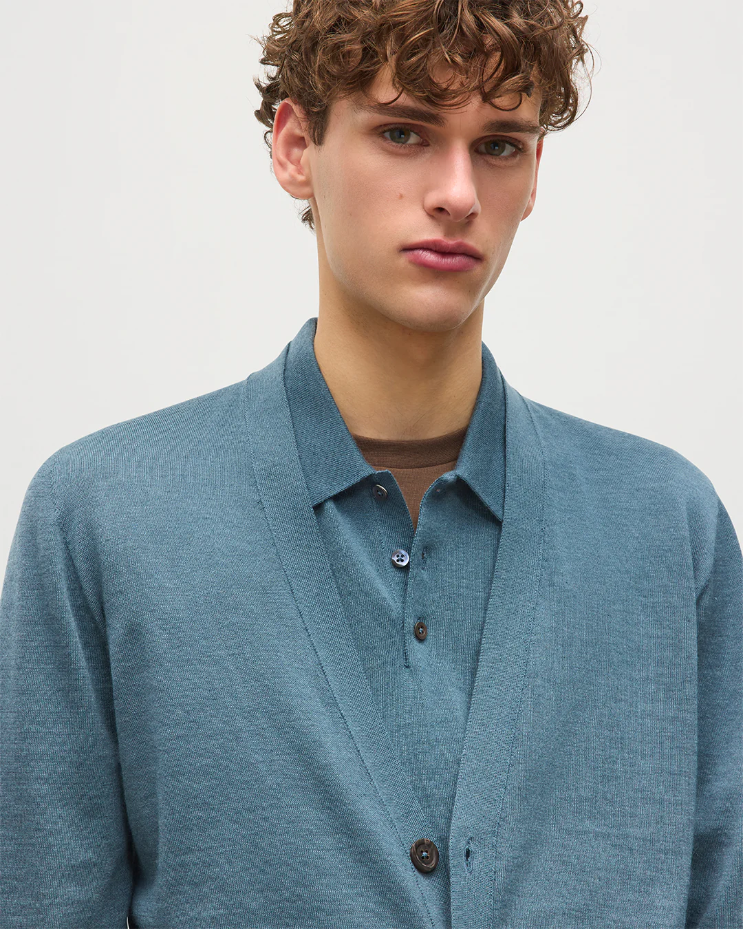 Forsyth Blue Superfine Cashmere Cardigan - Image 6