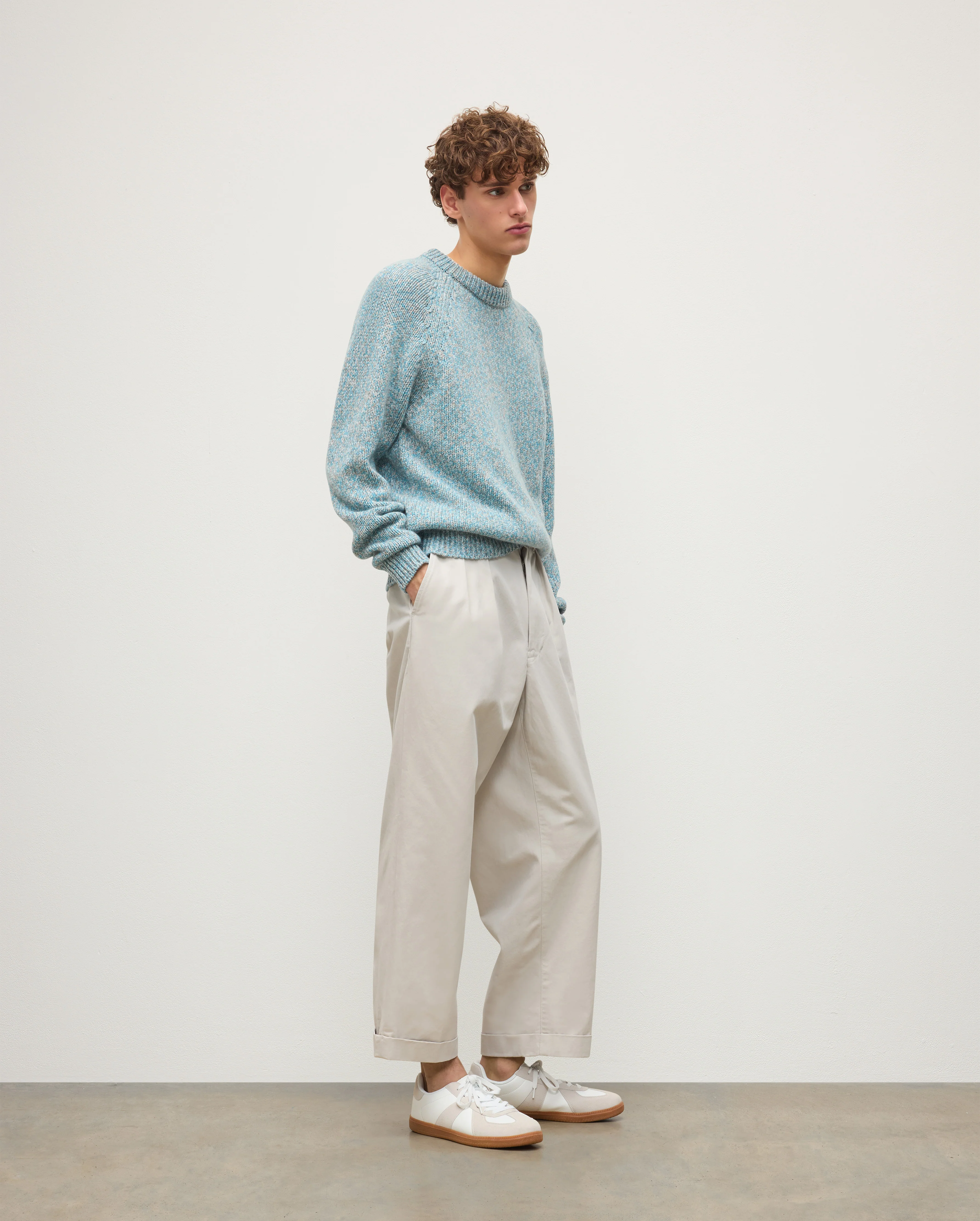Fyfe Bright Blue Cashmere Jumper - Image 3