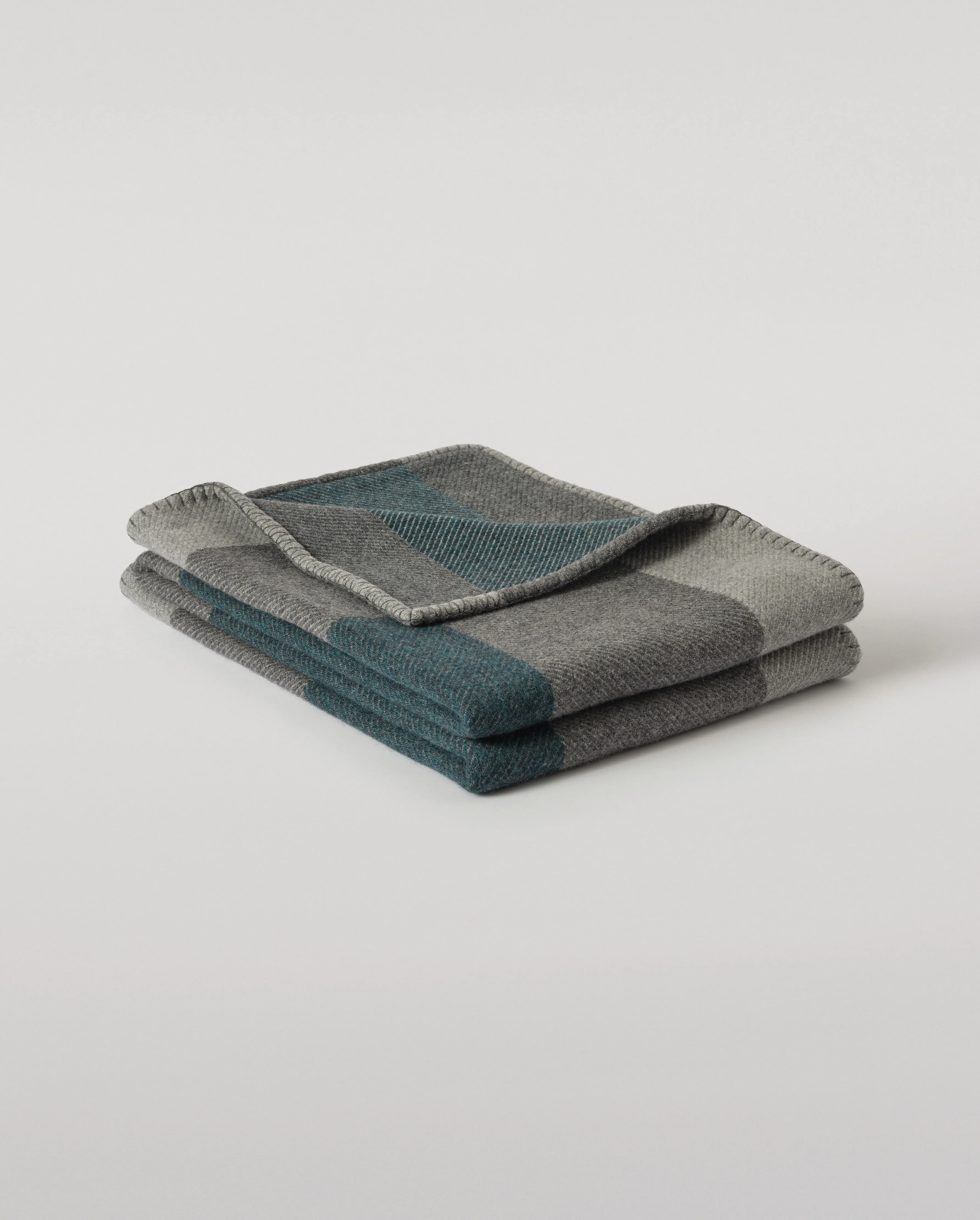 Grey & Green Geometric Throw - Image 2