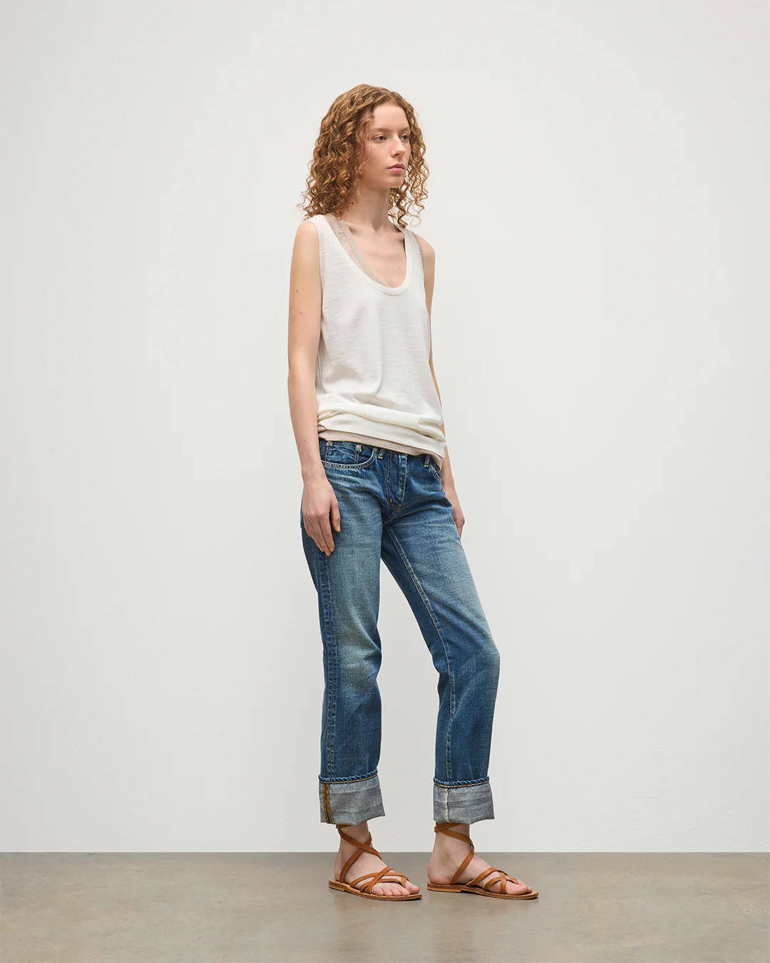 Greer White Merino Vest - Image 3