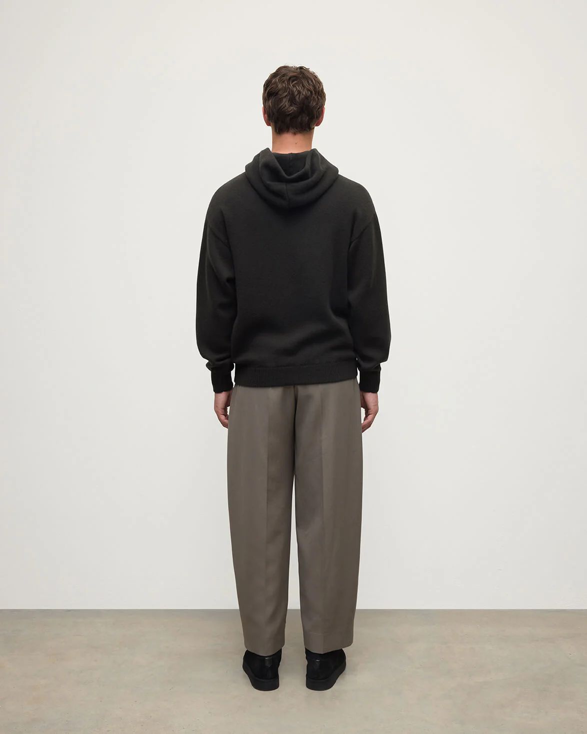Dark Grey Cashmere Hoodie - Image 4