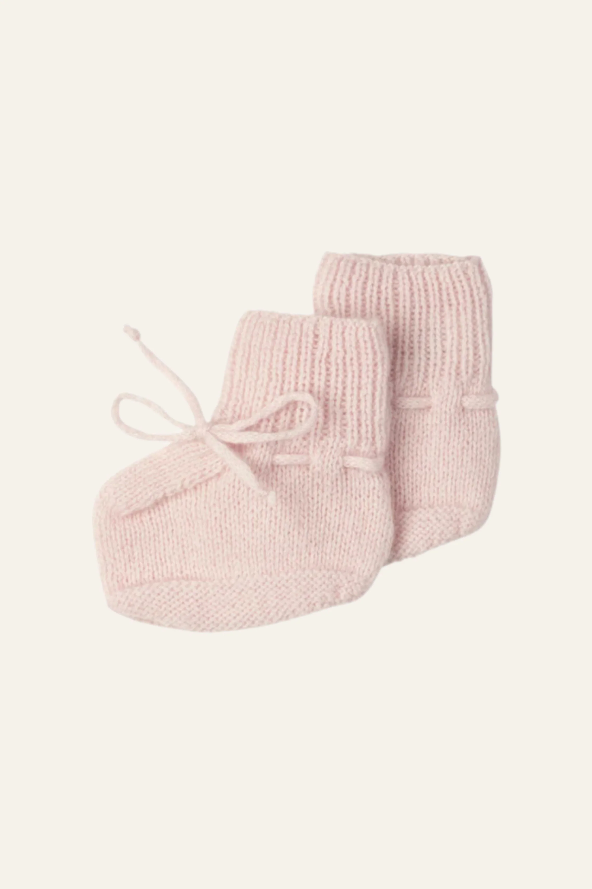 Pink Cashmere Baby Booties - Image 2