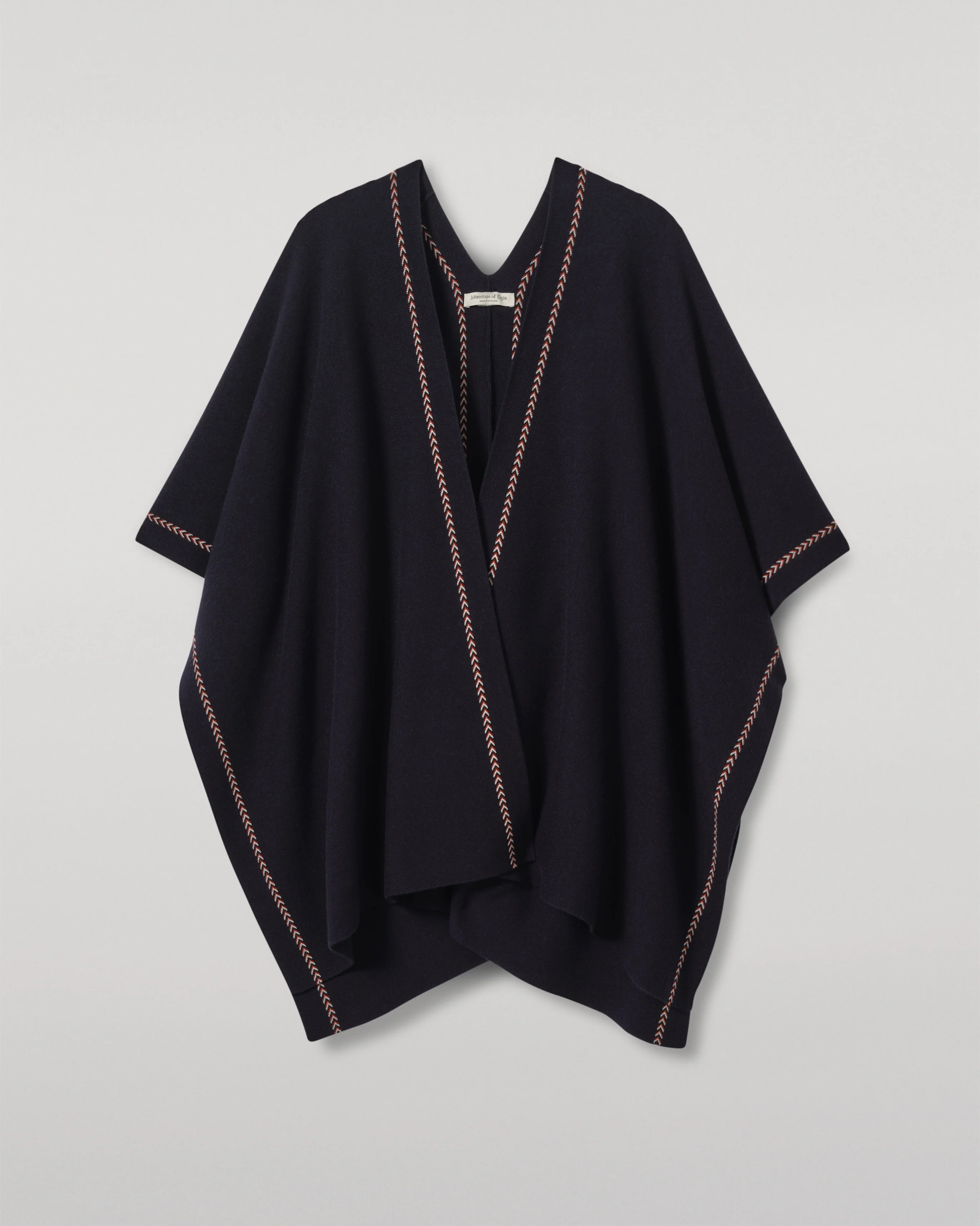 Hawk Dark Navy Cashmere Poncho - Image 2