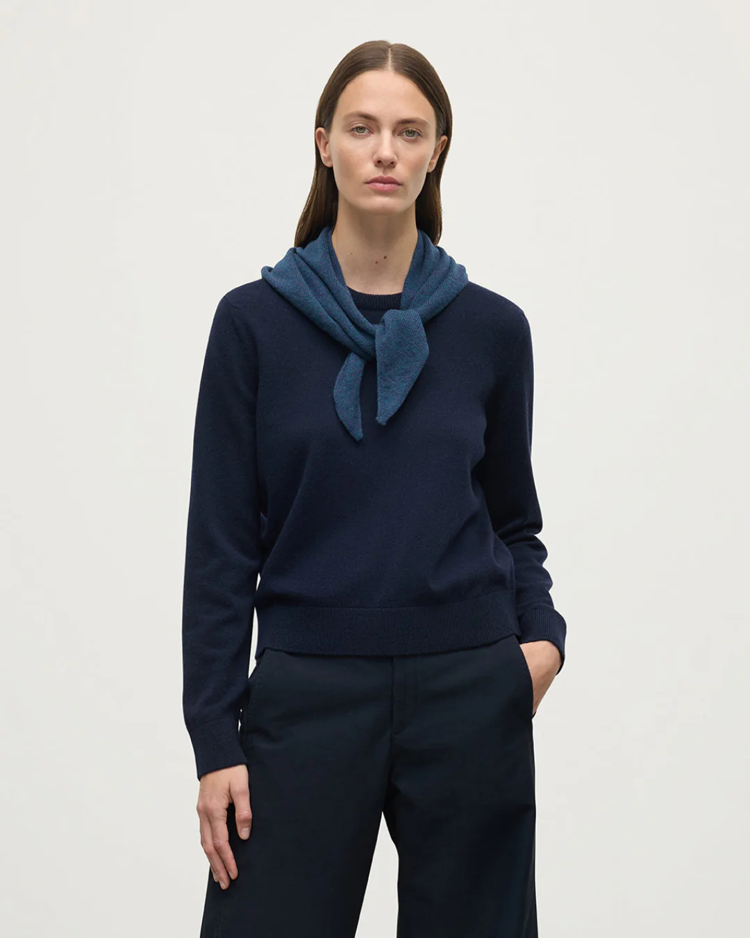 Reel Navy Cashmere Bandana - Image 2