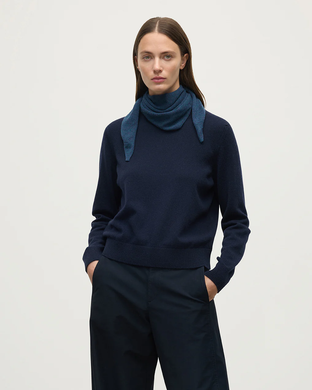 Reel Navy Cashmere Bandana - Image 4