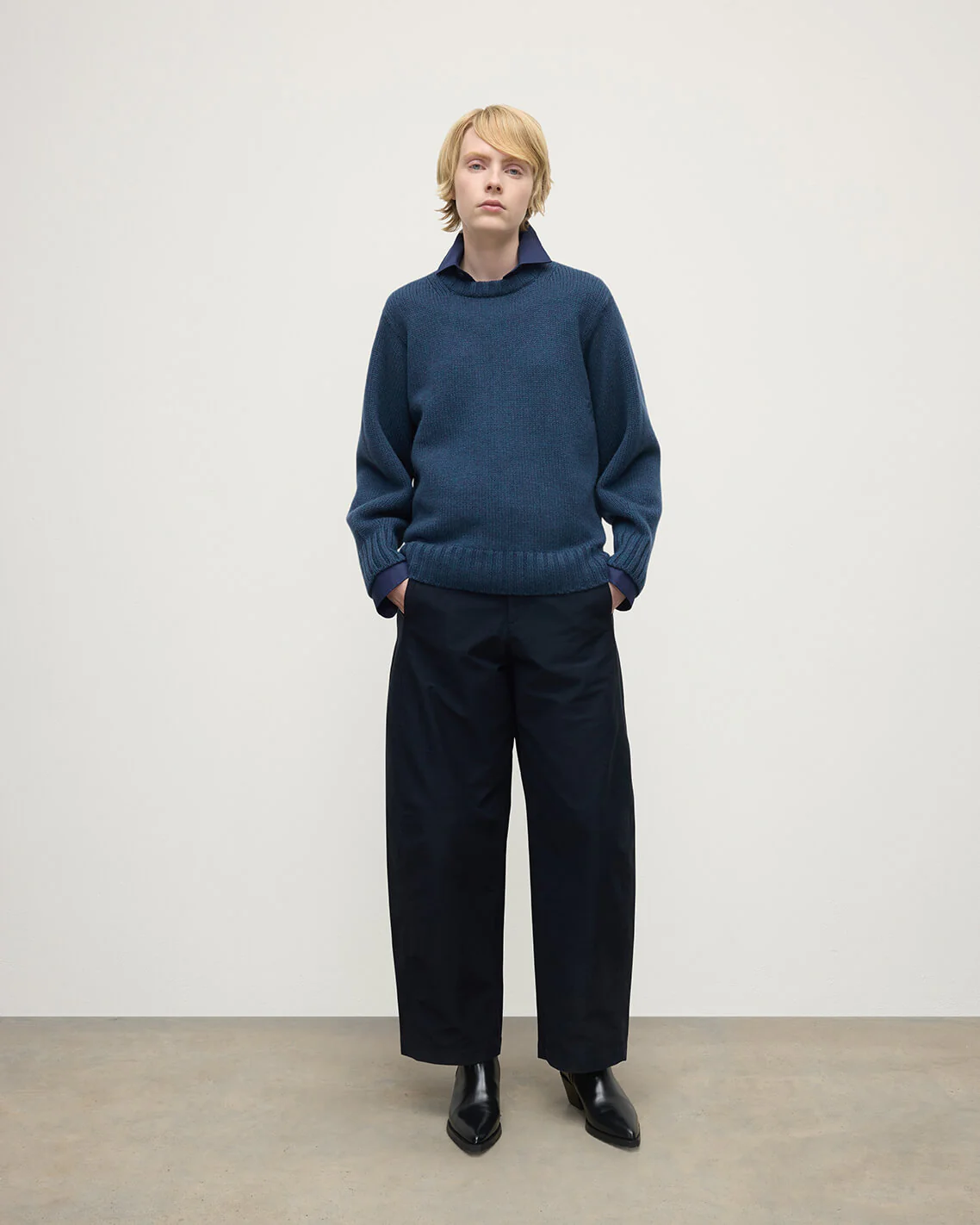 Relaxed Navy Cashmere Jumper