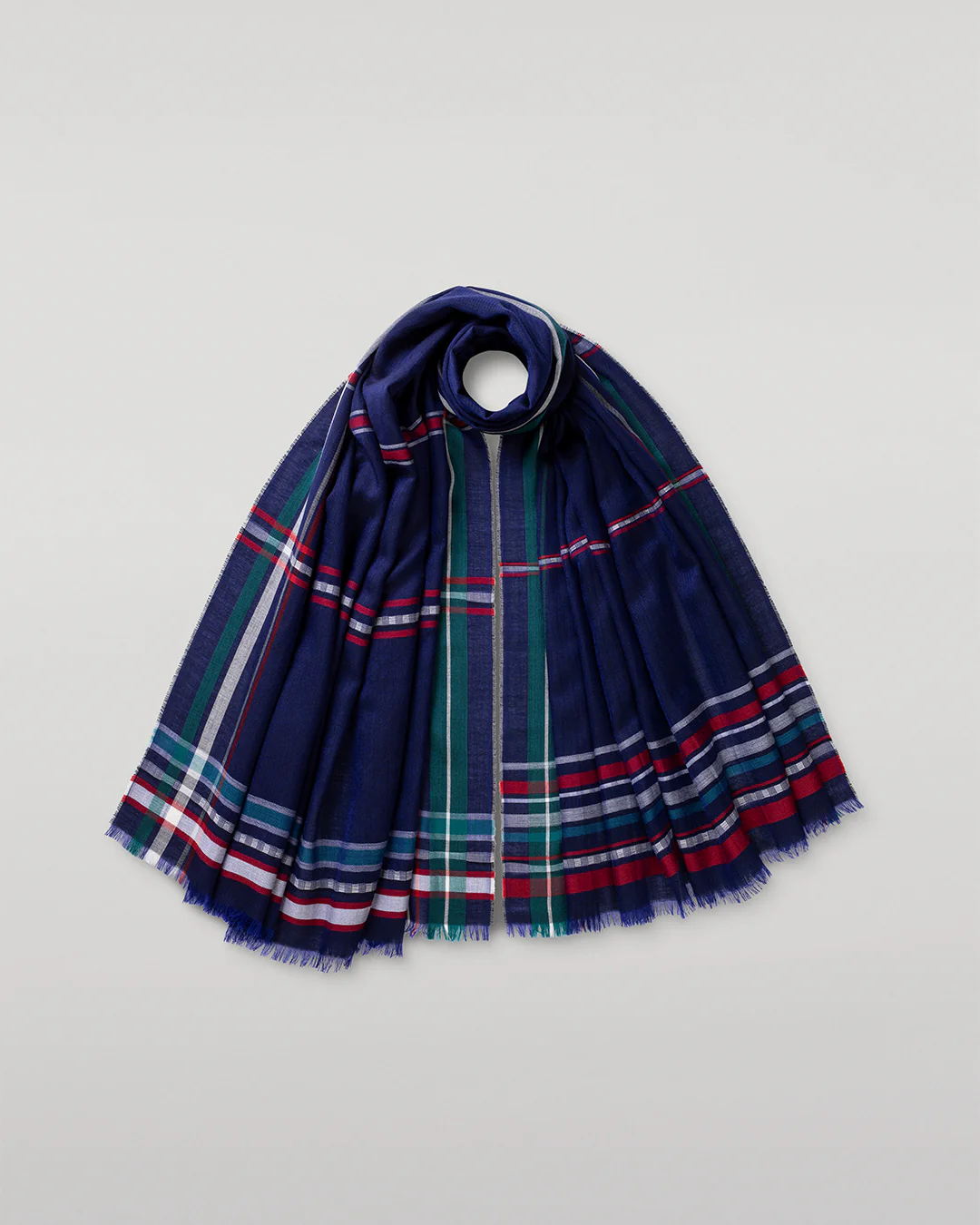 Helmina Navy Cashmere Scarf