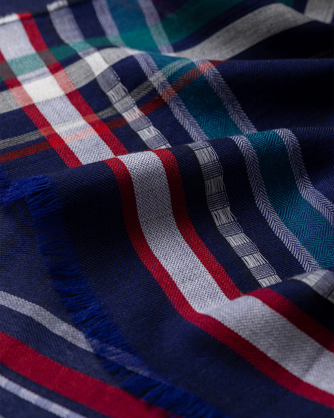 Helmina Navy Cashmere Scarf - Image 2