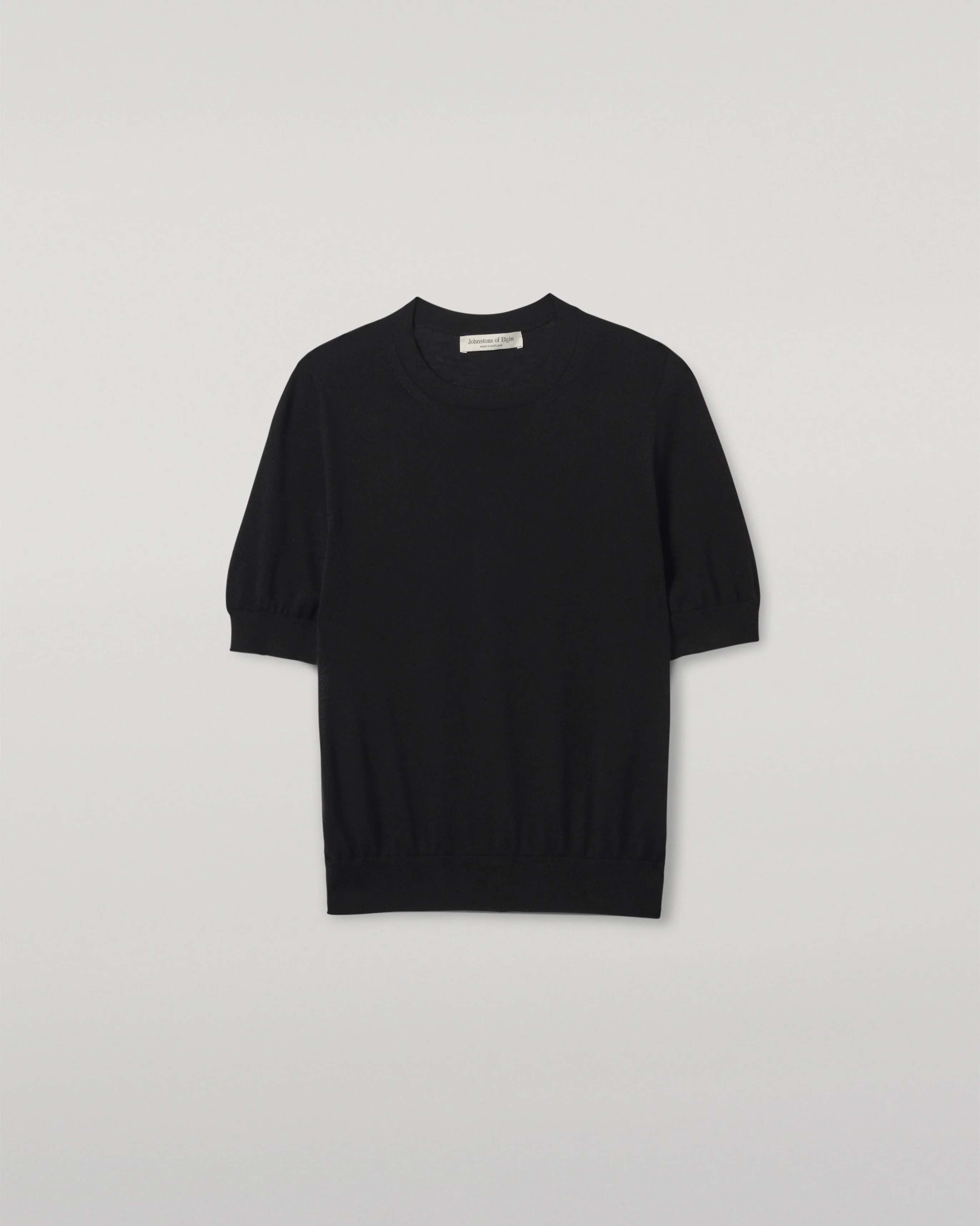 Honor Black Superfine Cashmere T-Shirt - Image 2