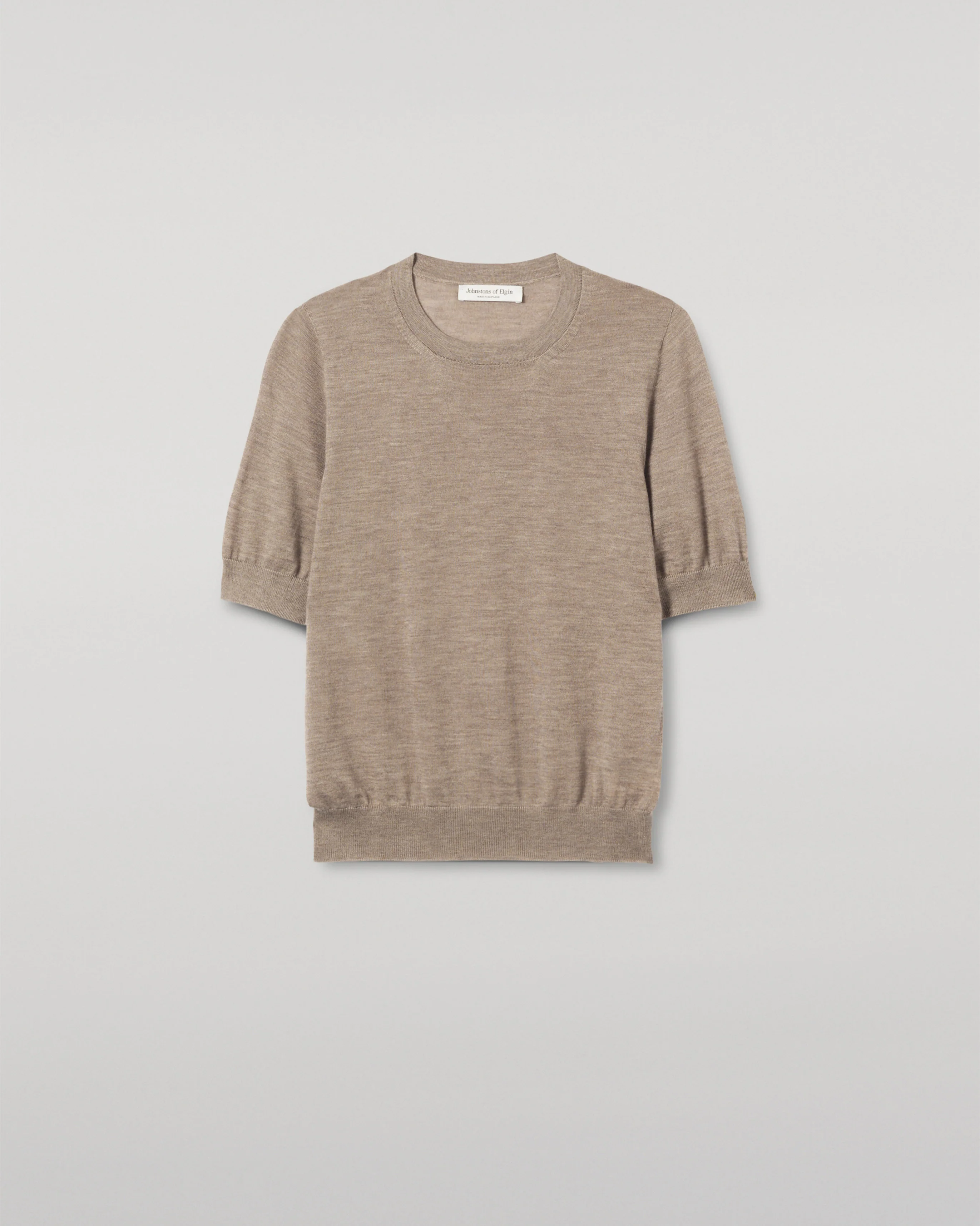 Honor Light Brown Superfine Cashmere T-Shirt - Image 2