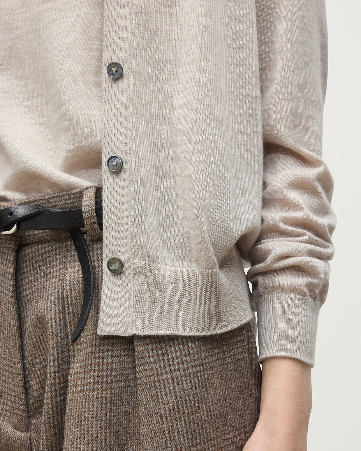 Honor Cream Superfine Cashmere Cardigan - Image 5