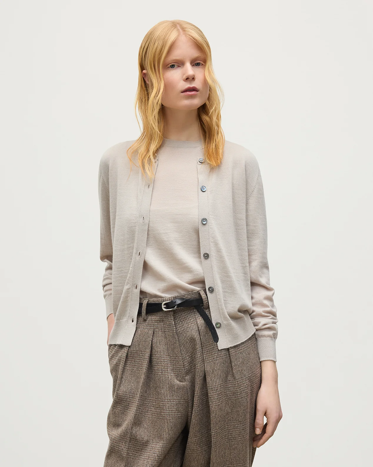 Honor Cream Superfine Cashmere Cardigan - Image 6